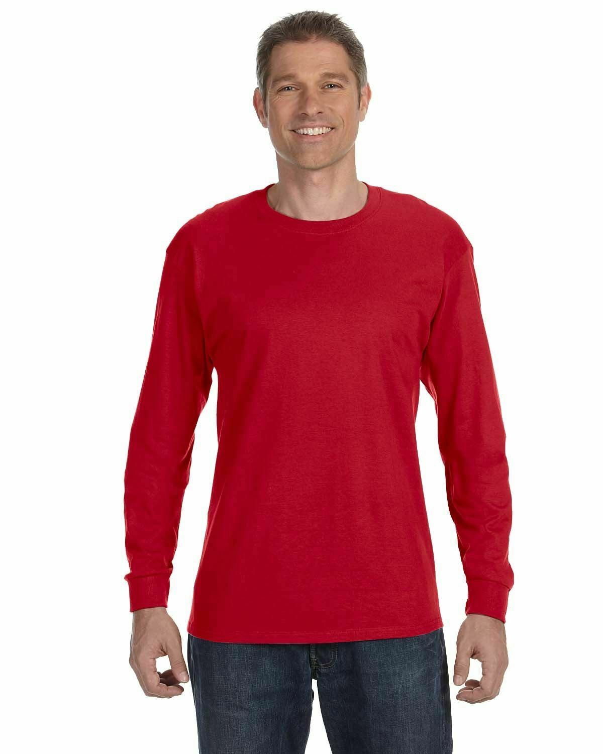 Hanes 5586 Unisex 6.1 oz. Long-Sleeve T-Shirt - Picture 25 of 54