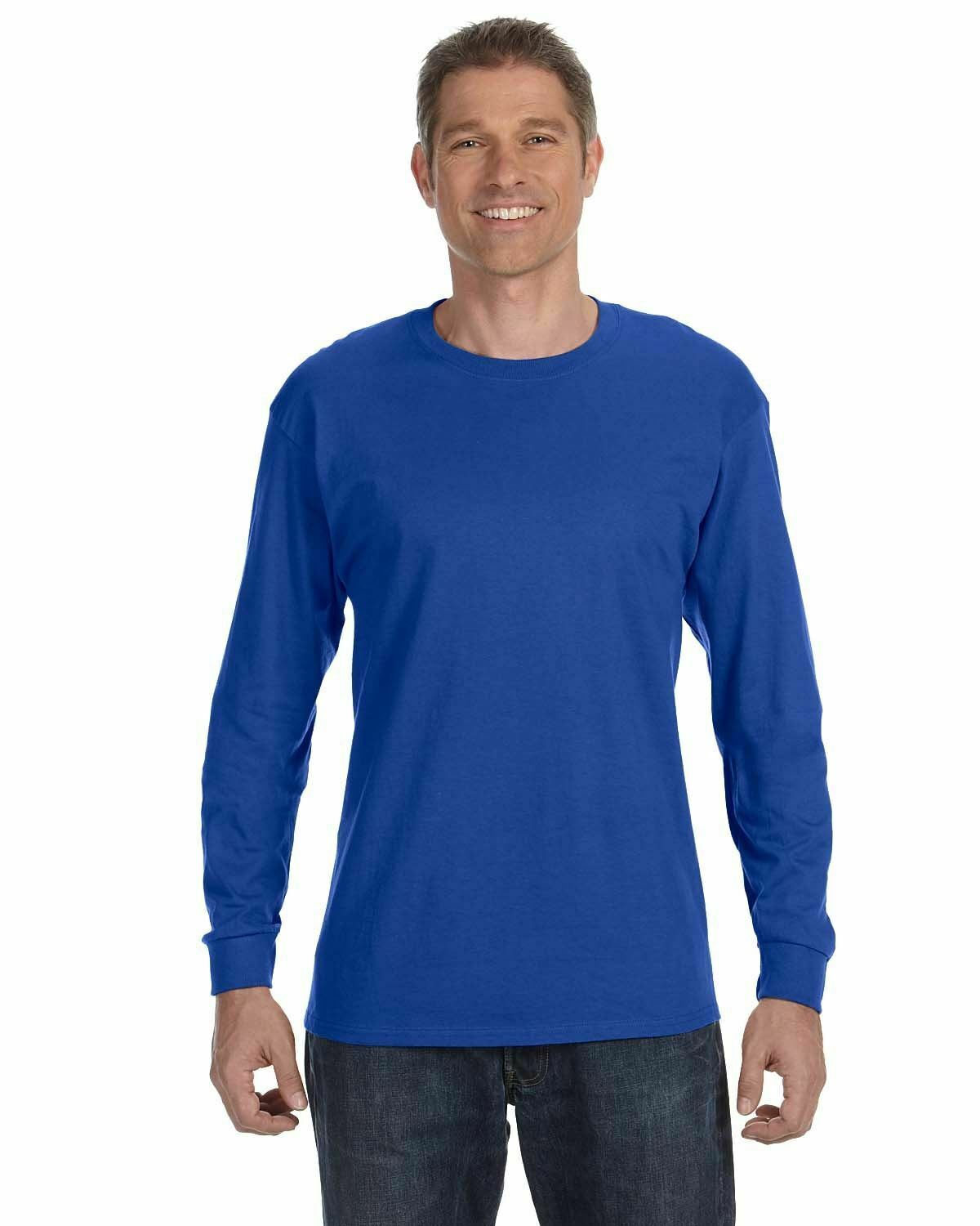 Hanes 5586 Unisex 6.1 oz. Long-Sleeve T-Shirt - Picture 28 of 54
