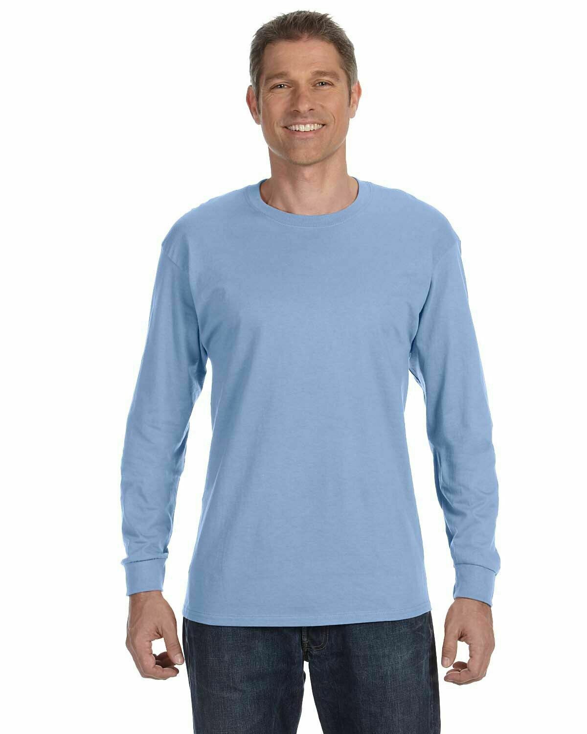 Hanes 5586 Unisex 6.1 oz. Long-Sleeve T-Shirt - Picture 31 of 54