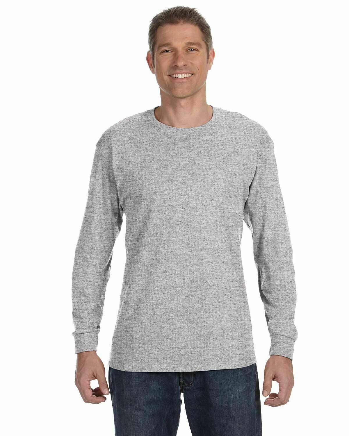 Hanes 5586 Unisex 6.1 oz. Long-Sleeve T-Shirt - Picture 34 of 54