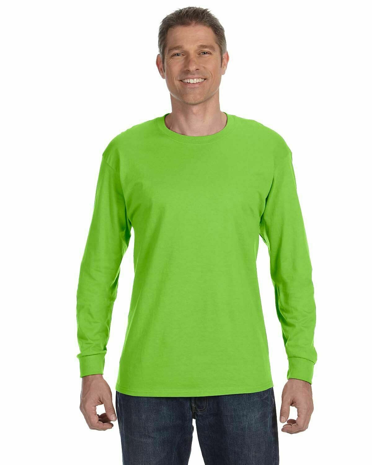Hanes 5586 Unisex 6.1 oz. Long-Sleeve T-Shirt - Picture 37 of 54