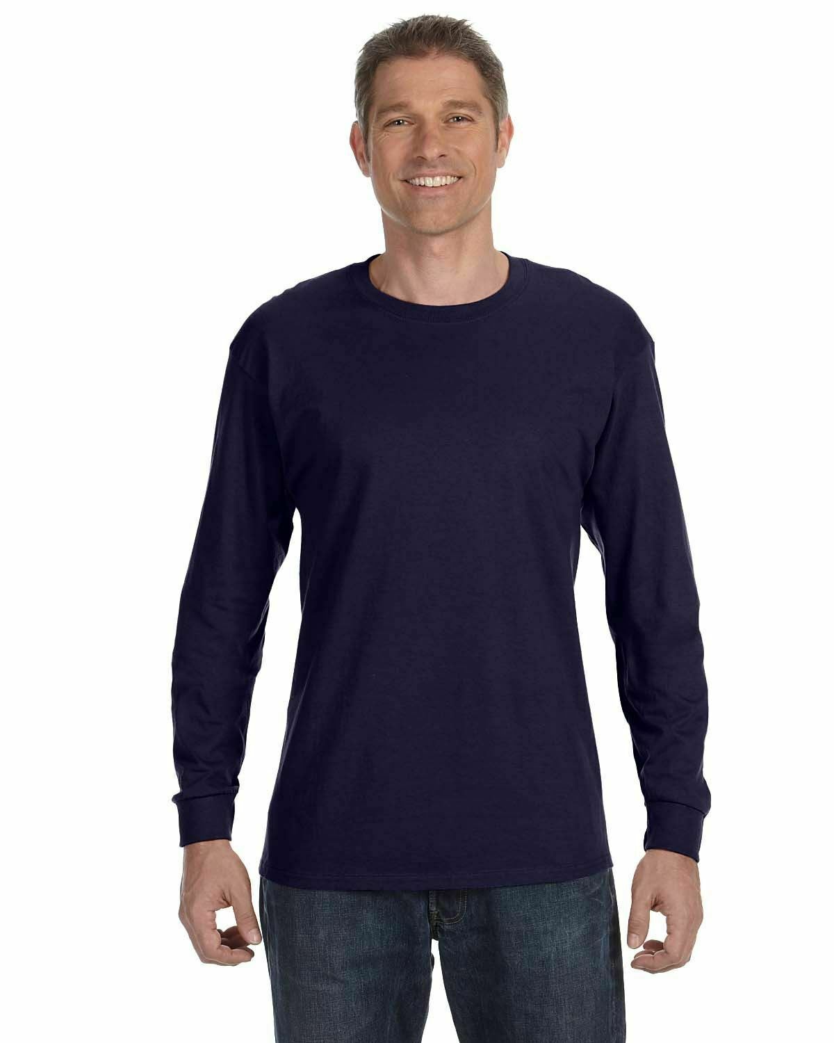 Hanes 5586 Unisex 6.1 oz. Long-Sleeve T-Shirt - Picture 40 of 54