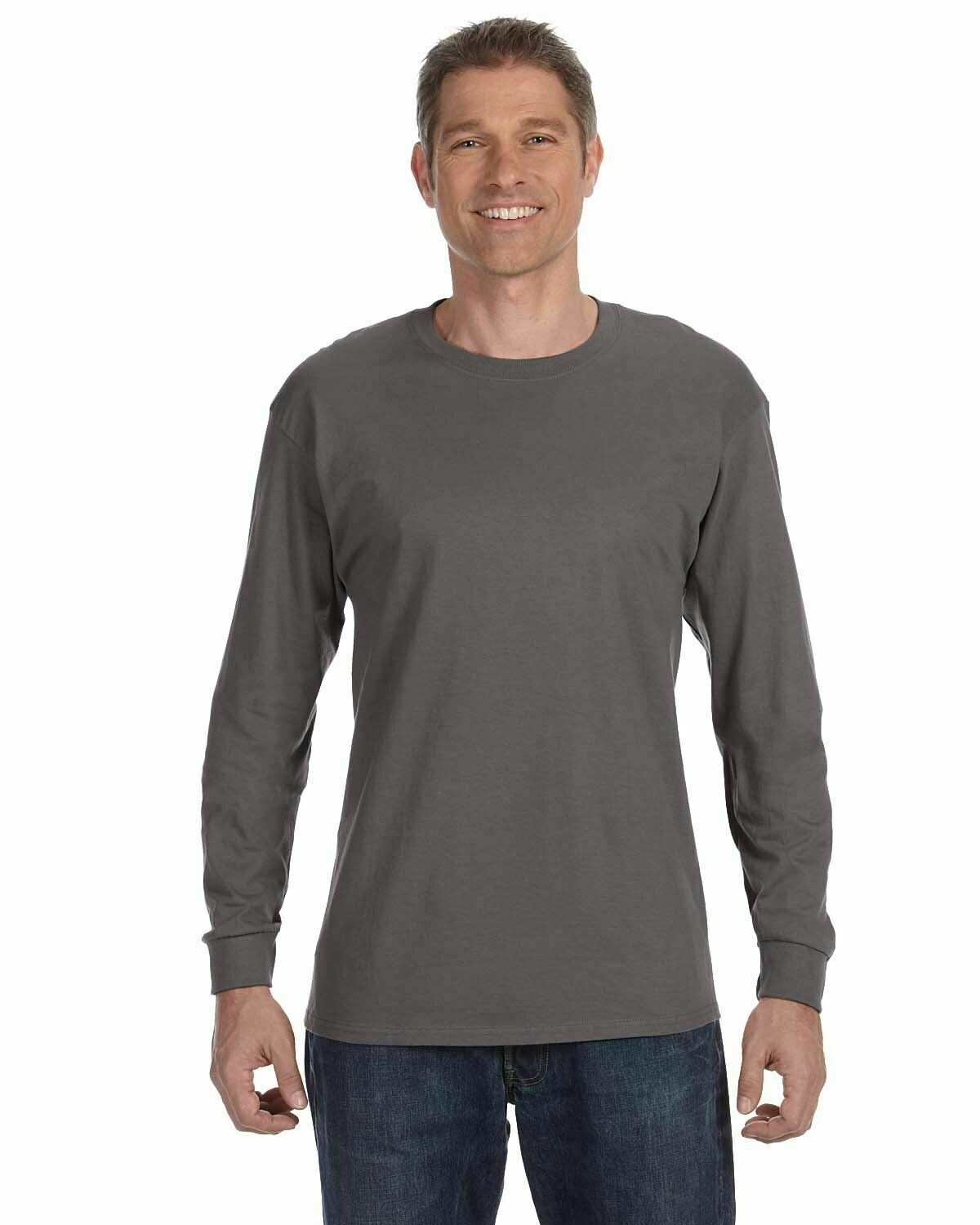 Hanes 5586 Unisex 6.1 oz. Long-Sleeve T-Shirt - Picture 46 of 54