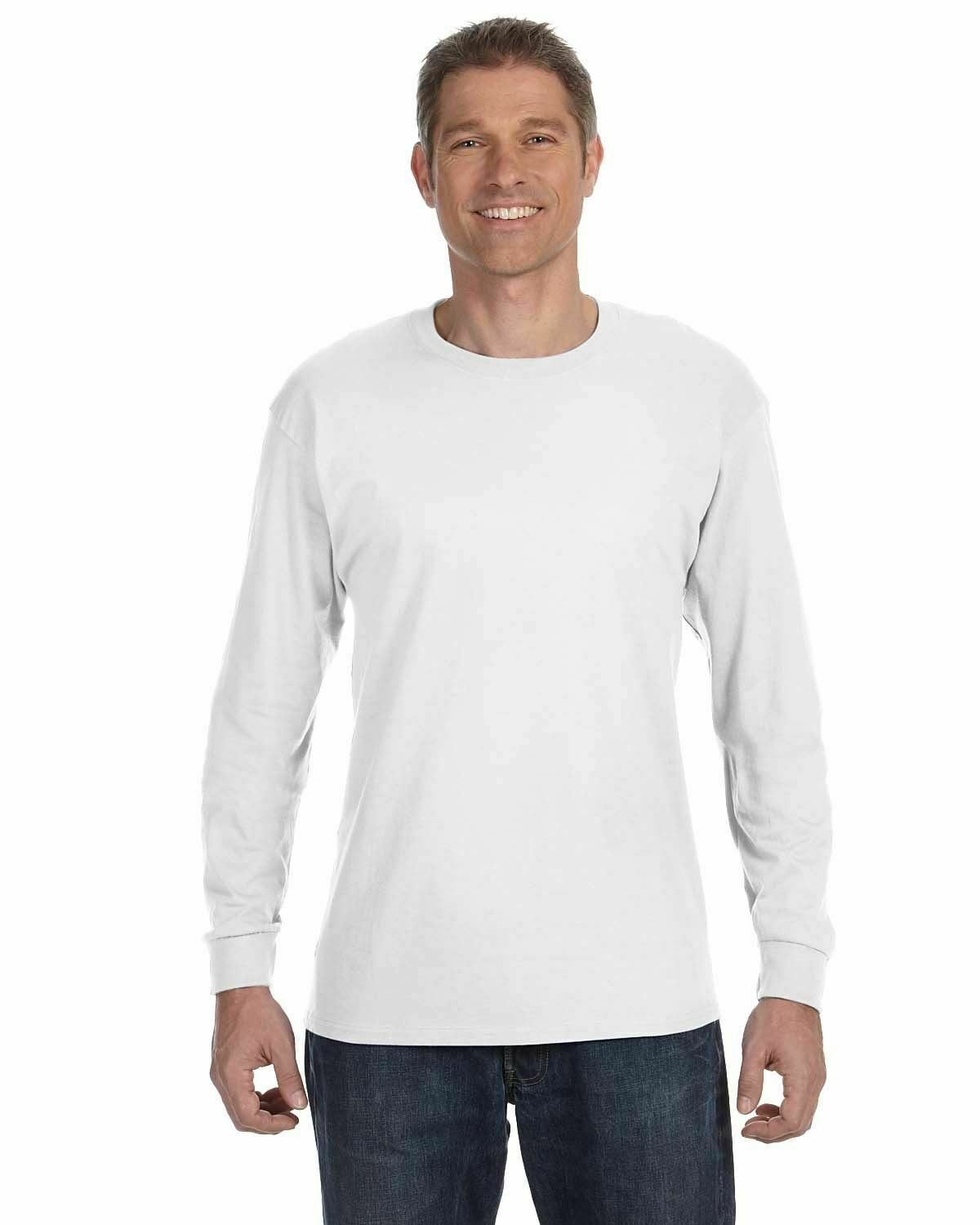 Hanes 5586 Unisex 6.1 oz. Long-Sleeve T-Shirt - Picture 49 of 54