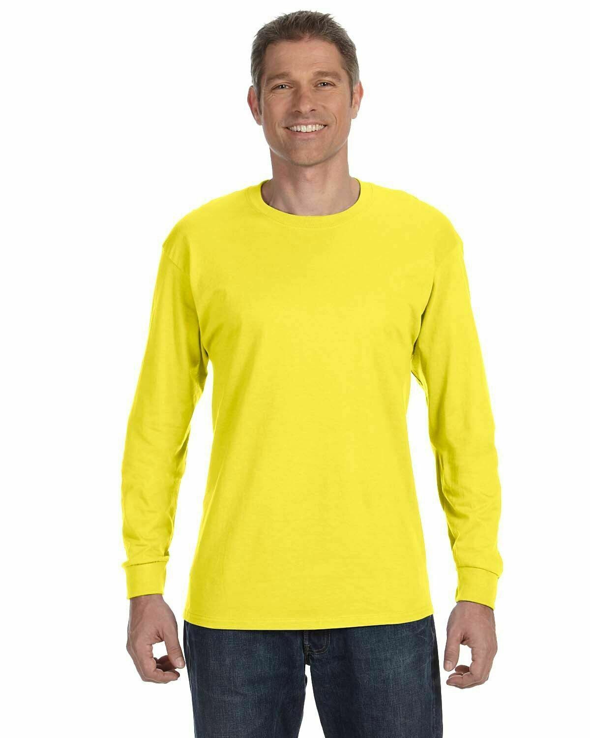 Hanes 5586 Unisex 6.1 oz. Long-Sleeve T-Shirt - Picture 52 of 54