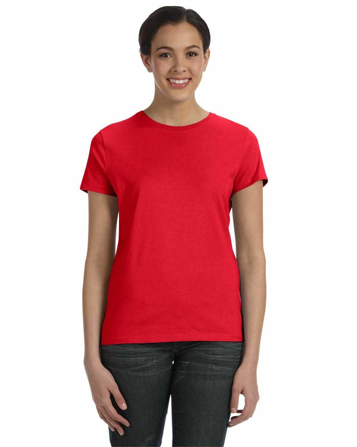 Hanes Ladies' 100% Ringspun Cotton nano-T® T-Shirt Tee S-2XL SL04 - Picture 13 of 54
