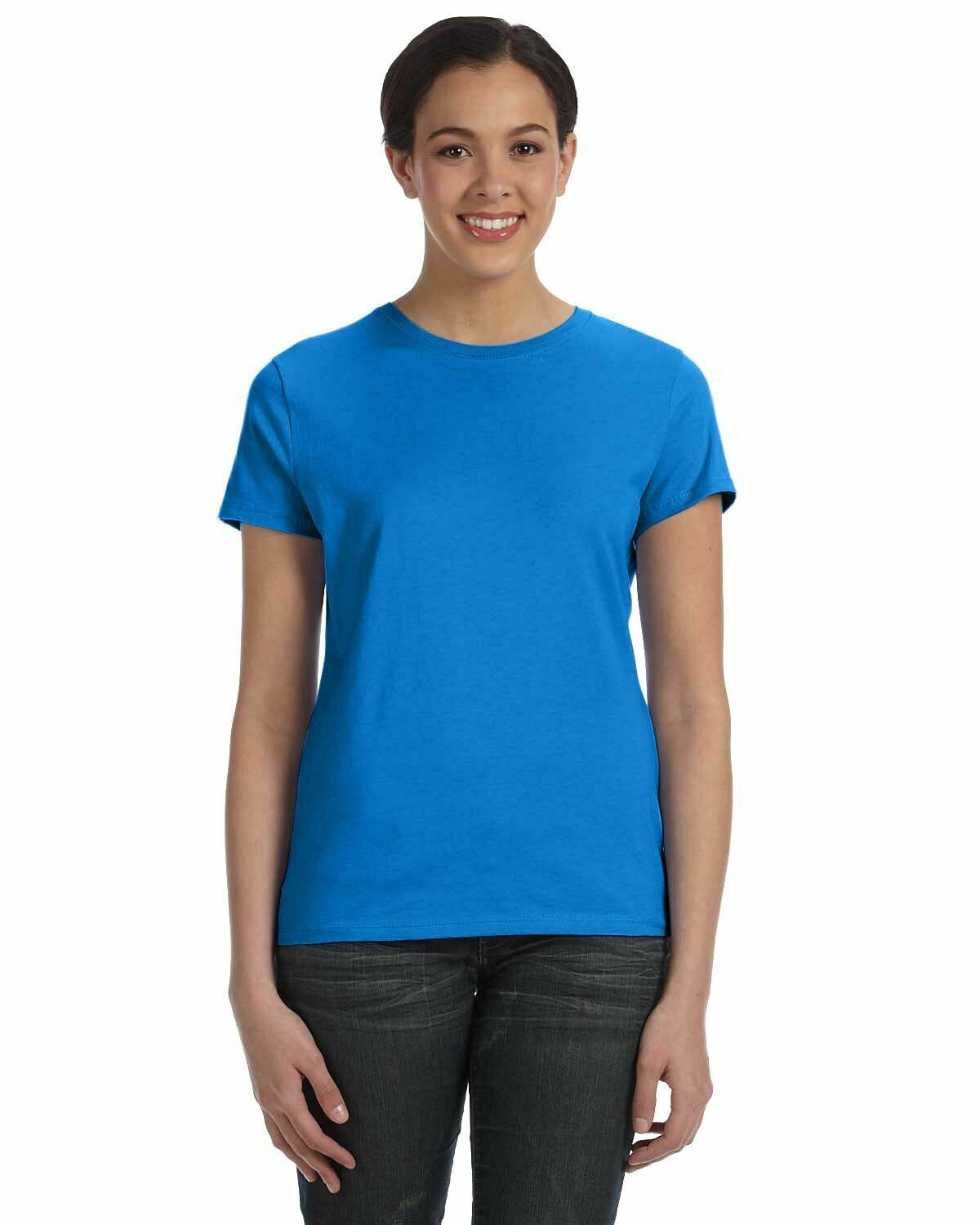 Hanes Ladies' 100% Ringspun Cotton nano-T® T-Shirt Tee S-2XL SL04 - Picture 19 of 54