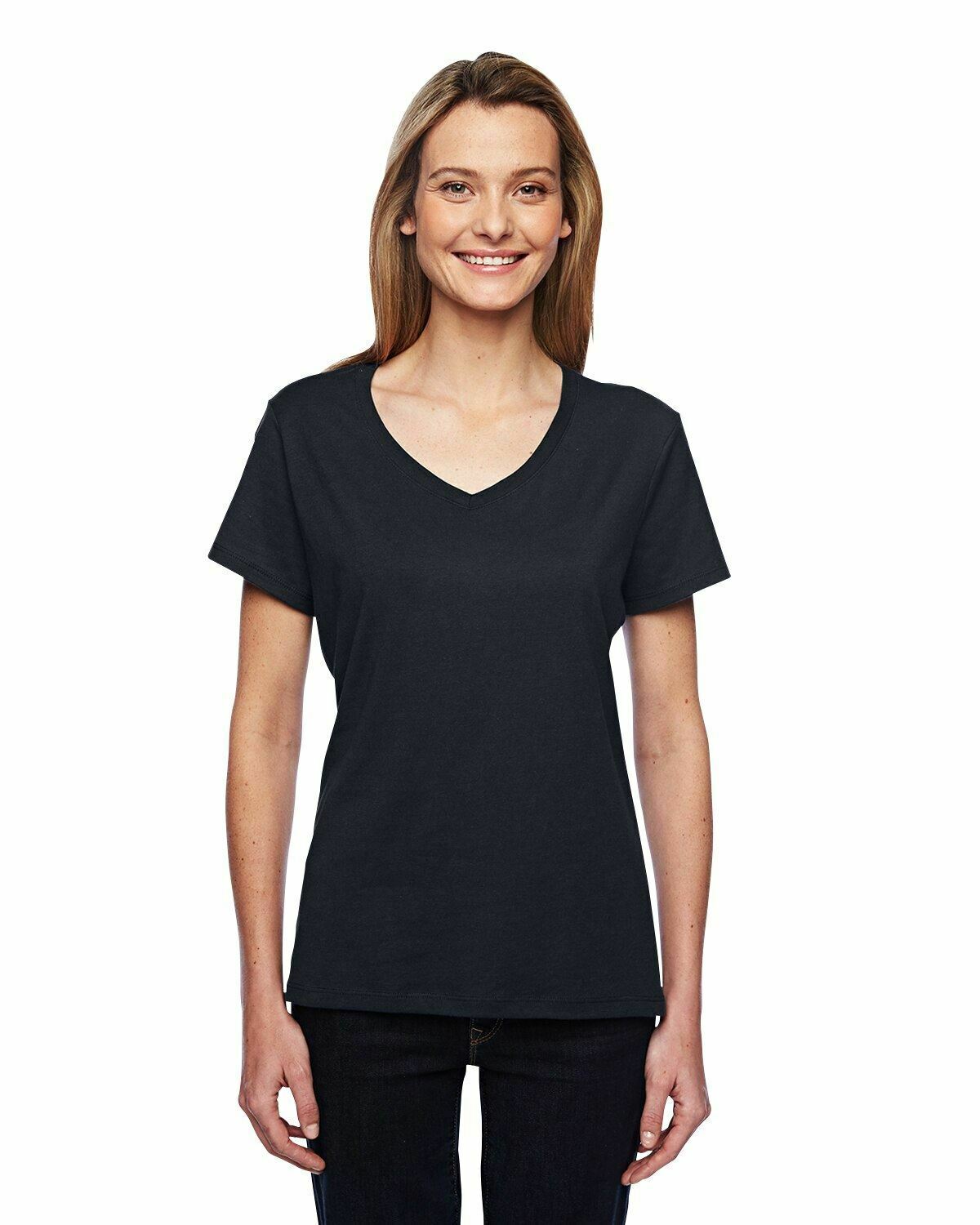 Camiseta Hanes Ladies' X-Temp® Performance Cuello en V Wicking S-3XL 42V0 - Imagen 13 de 42