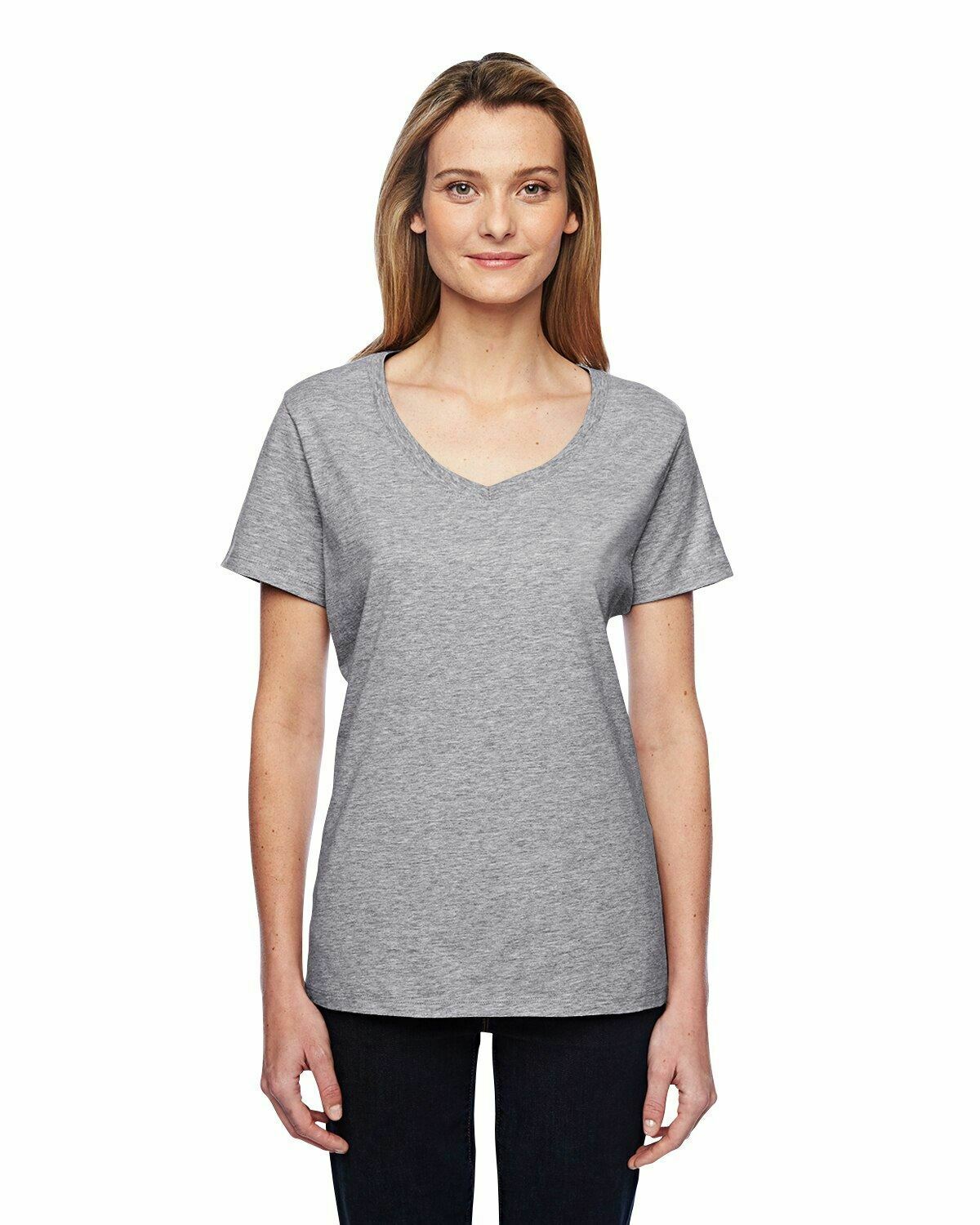 Camiseta Hanes Ladies' X-Temp® Performance Cuello en V Wicking S-3XL 42V0 - Imagen 22 de 42