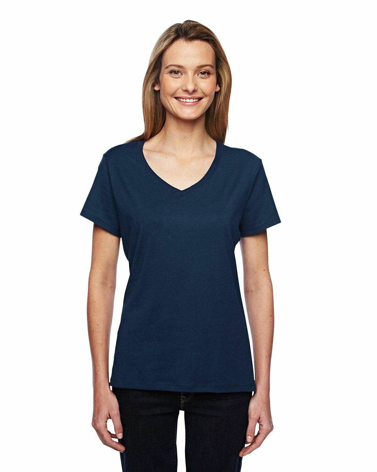 Camiseta Hanes Ladies' X-Temp® Performance Cuello en V Wicking S-3XL 42V0 - Imagen 25 de 42
