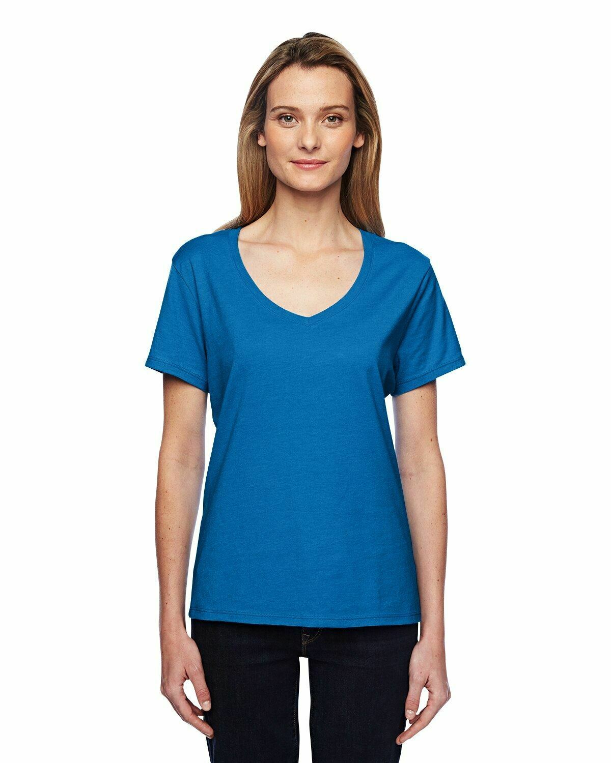 Camiseta Hanes Ladies' X-Temp® Performance Cuello en V Wicking S-3XL 42V0 - Imagen 28 de 42