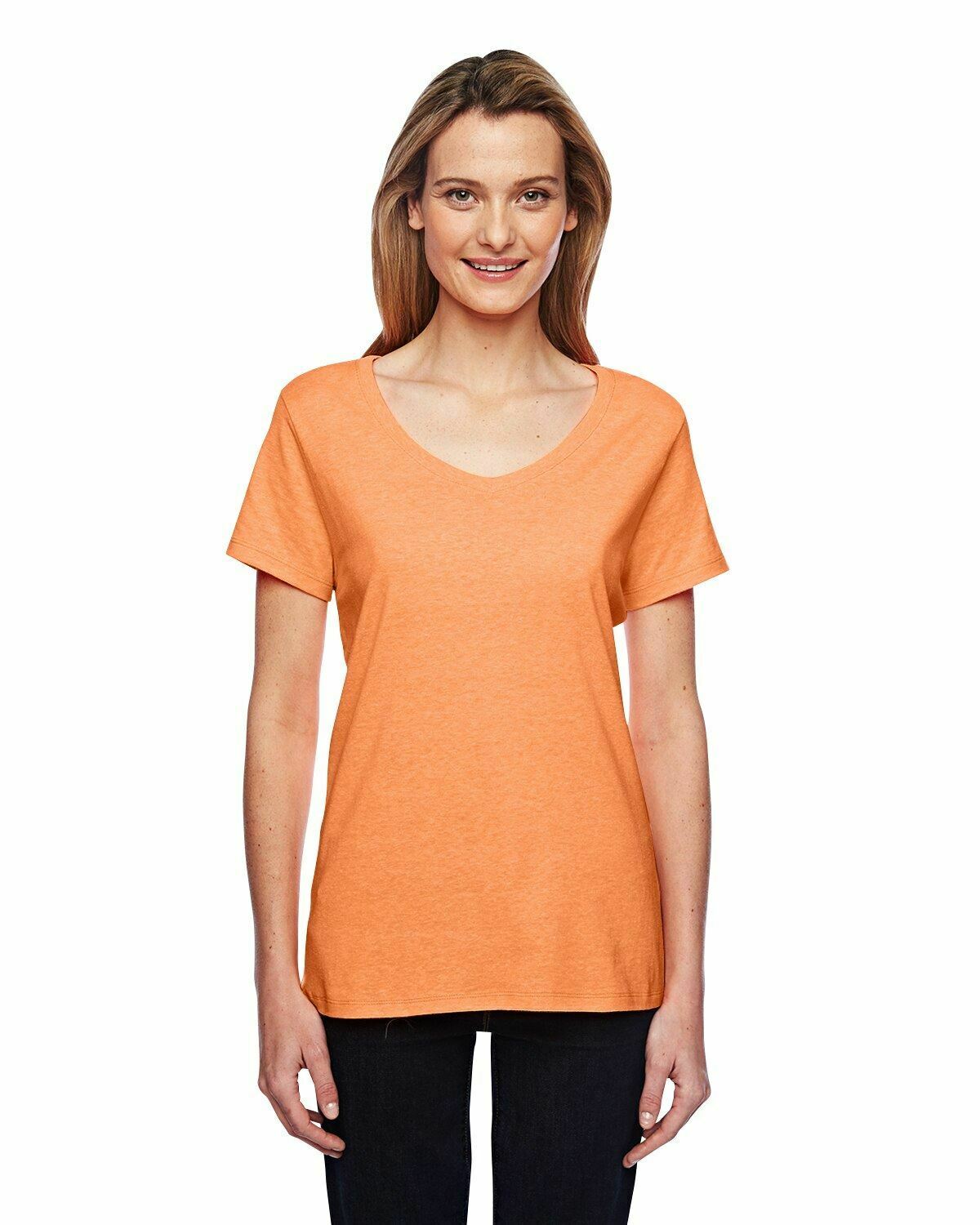 Camiseta Hanes Ladies' X-Temp® Performance Cuello en V Wicking S-3XL 42V0 - Imagen 34 de 42