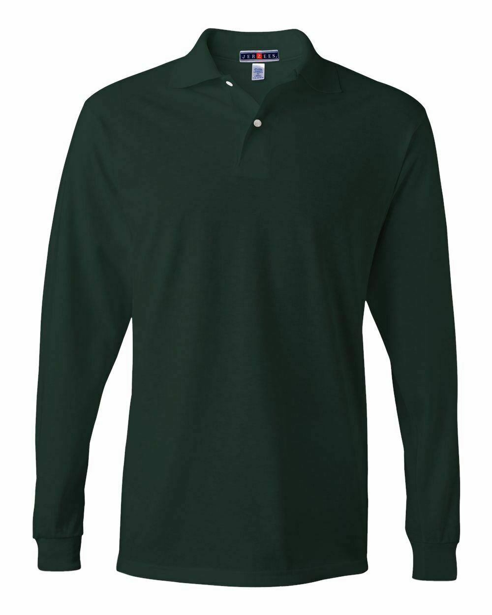 Jerzees Men's 50/50 Long-Sleeve Jersey Polo with SpotShield 437ML S-2XL Polos - Picture 7 of 24