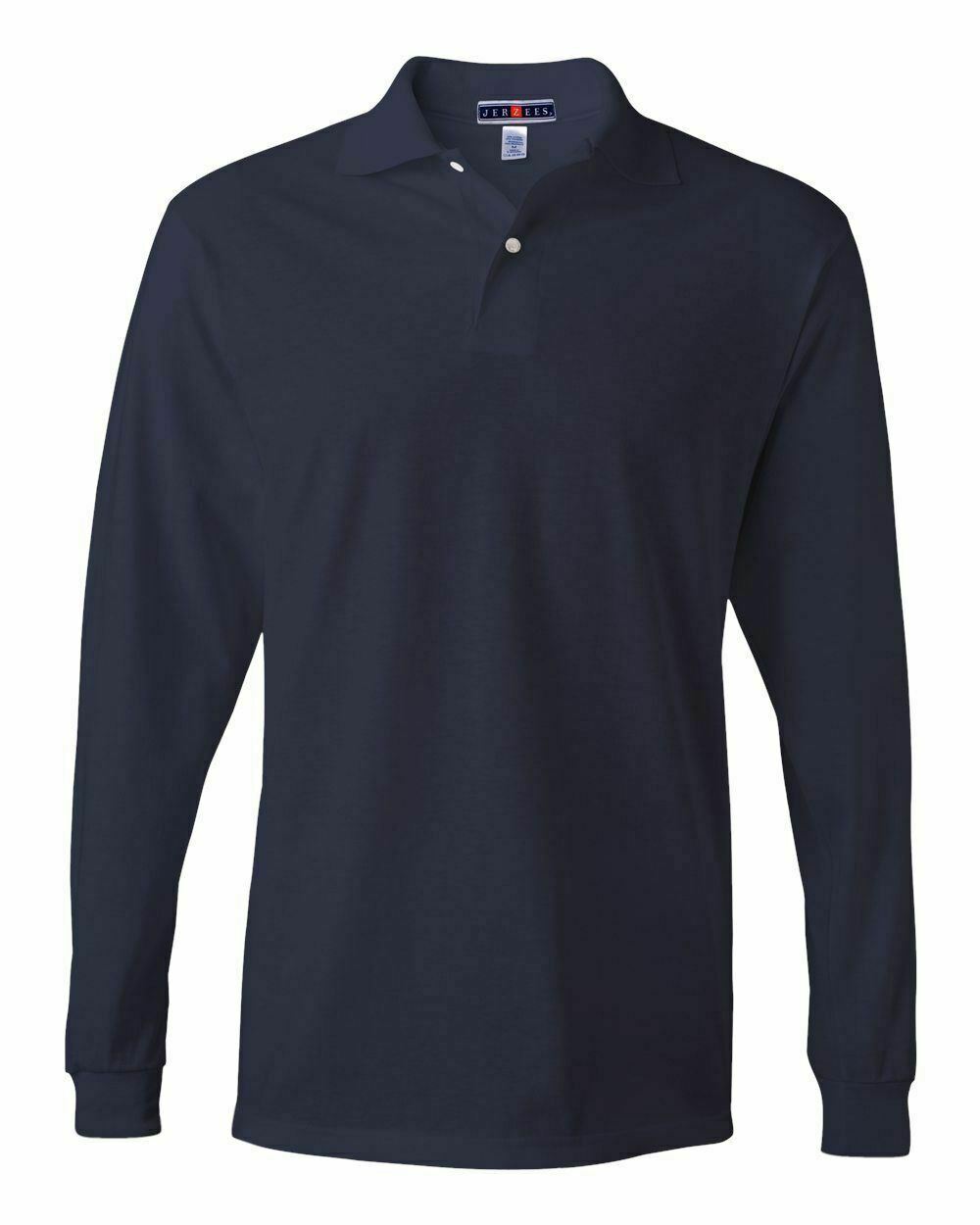 Jerzees Men's 50/50 Long-Sleeve Jersey Polo with SpotShield 437ML S-2XL Polos - Picture 10 of 24