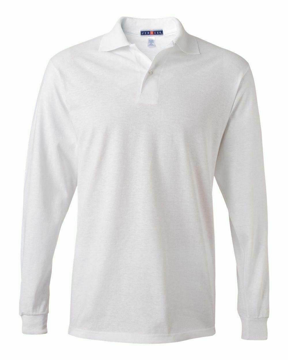 Jerzees Men's 50/50 Long-Sleeve Jersey Polo with SpotShield 437ML S-2XL Polos - Picture 22 of 24