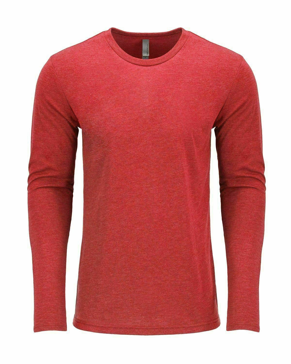 6071 NL 6071 MENS LS TRIBLEND CREW PREMIUM HEATHER L