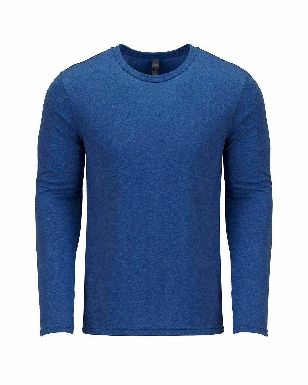 Next Level Men's Triblend Long Sleeve Crew Neck Tee Shirt Premium XS ...