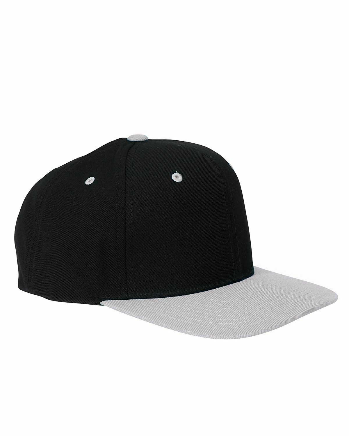 Yupoong 6-Panel Visor plano estructurado Classic Snapback Cap Plain Hat NUEVO 6089 - Imagen 8 de 30