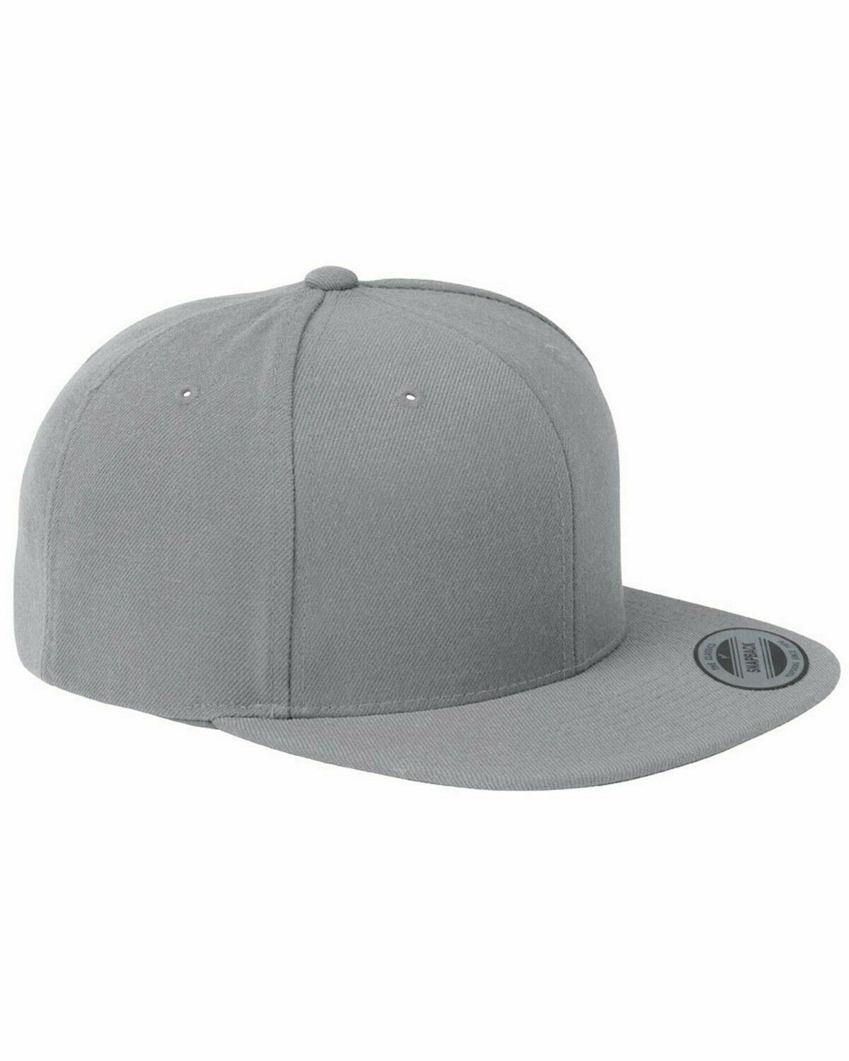 Yupoong 6-Panel Visor plano estructurado Classic Snapback Cap Plain Hat NUEVO 6089 - Imagen 15 de 30