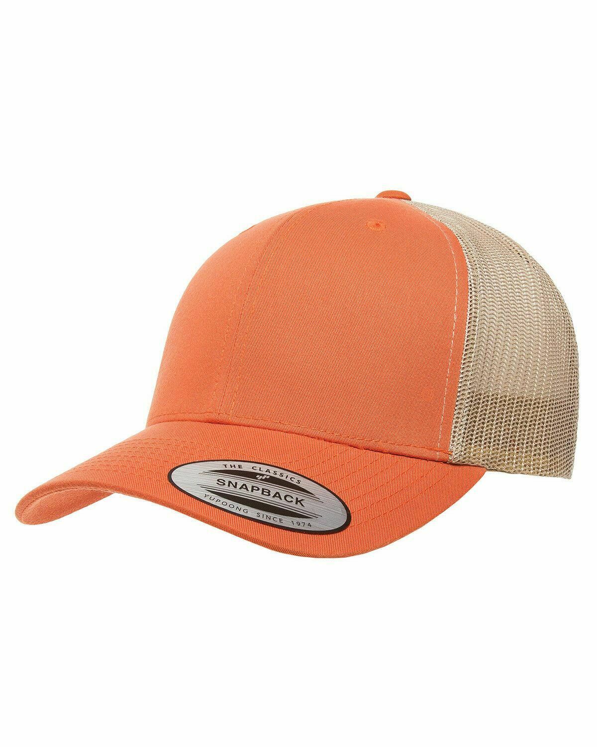 Yupoong Blank Retro Classic Cotton Mesh Trucker Cap Snapback Hat 6606 NEW - Picture 41 of 44