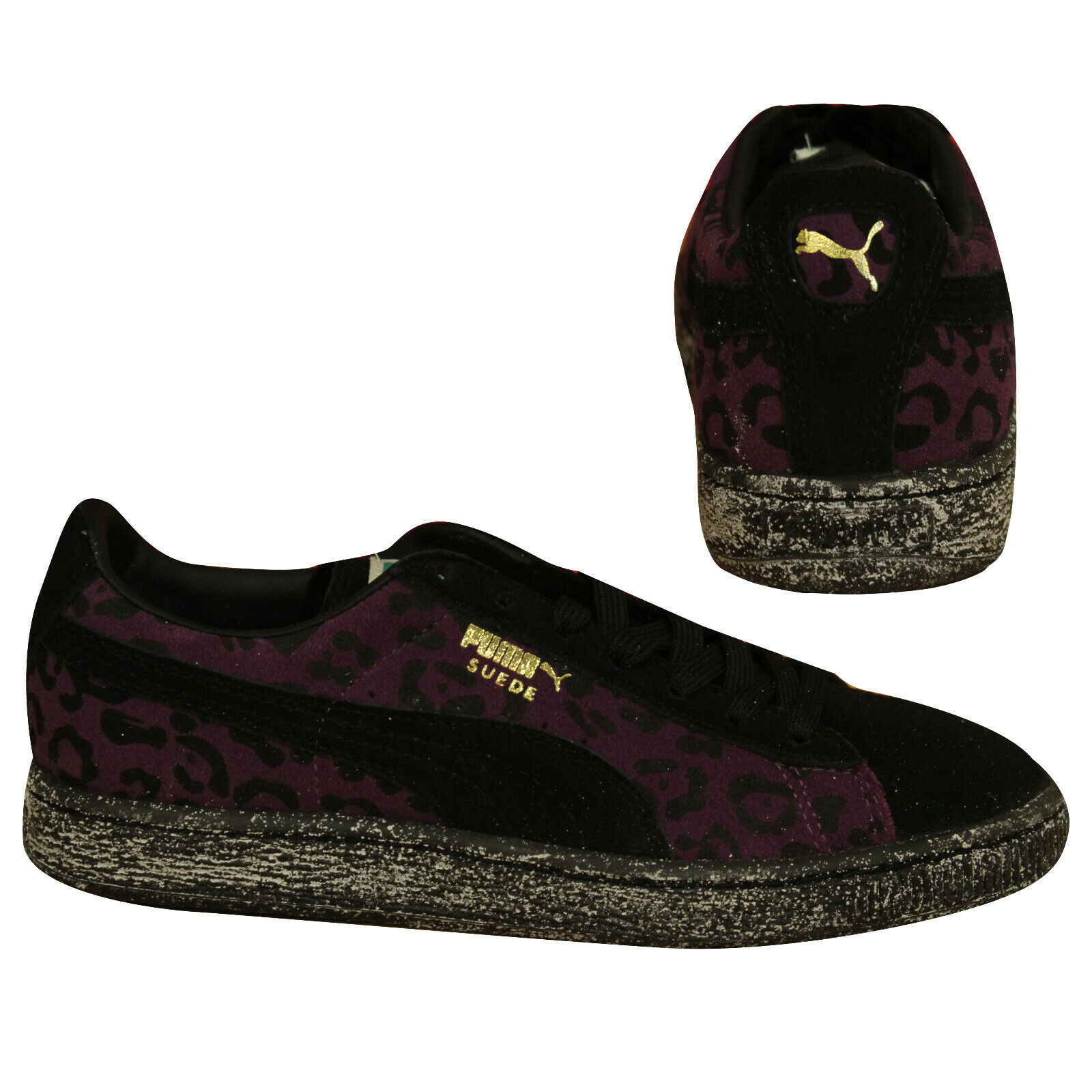 purple puma suede trainers