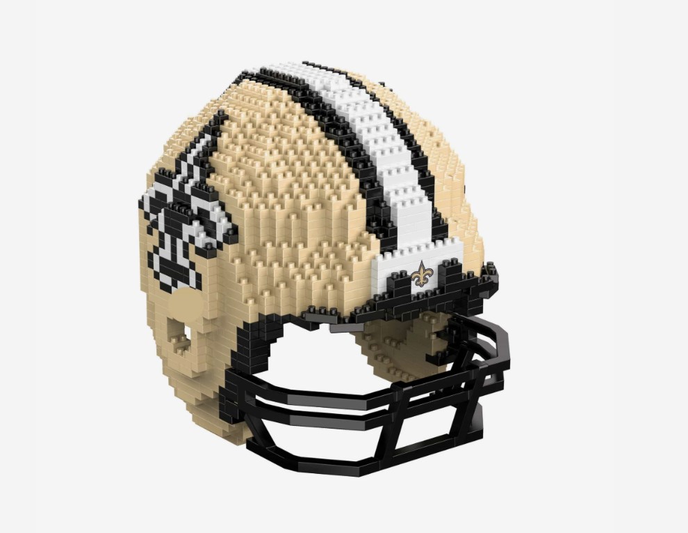 FOCO BRXLZ NFL Licensed New Orleans Saints 3-D Puzzle Helmet, 1pc