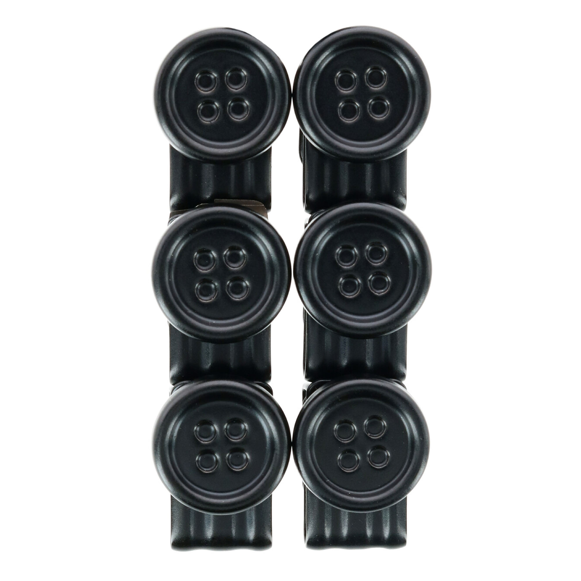 Trafalgar No Sew Moveable Button End Brace Clips Set of 6 - Black one size 26$