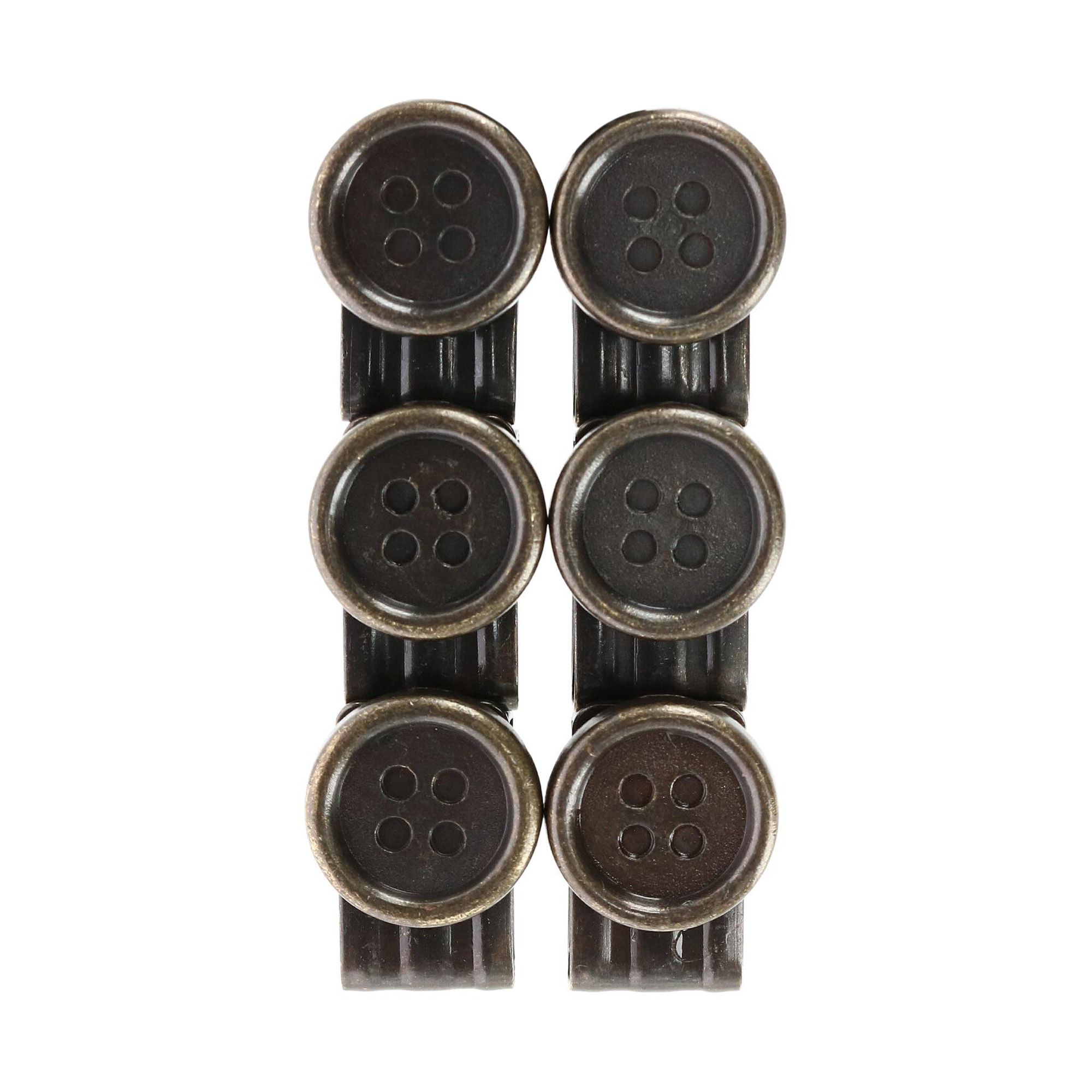 Trafalgar No Sew Moveable Button End Brace Clips Set of 6 - Antique Brass one size 26$