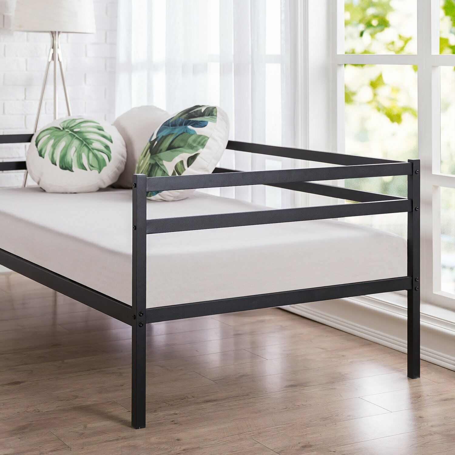 Zinus Bed Frame Queen Double Single King Heavy Duty Metal Base Wood Metal Slats - Picture 56 of 172