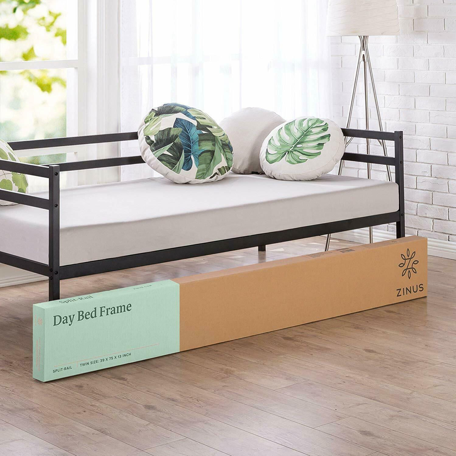 Zinus Bed Frame Queen Double Single King Heavy Duty Metal Base Wood Metal Slats - Picture 57 of 172