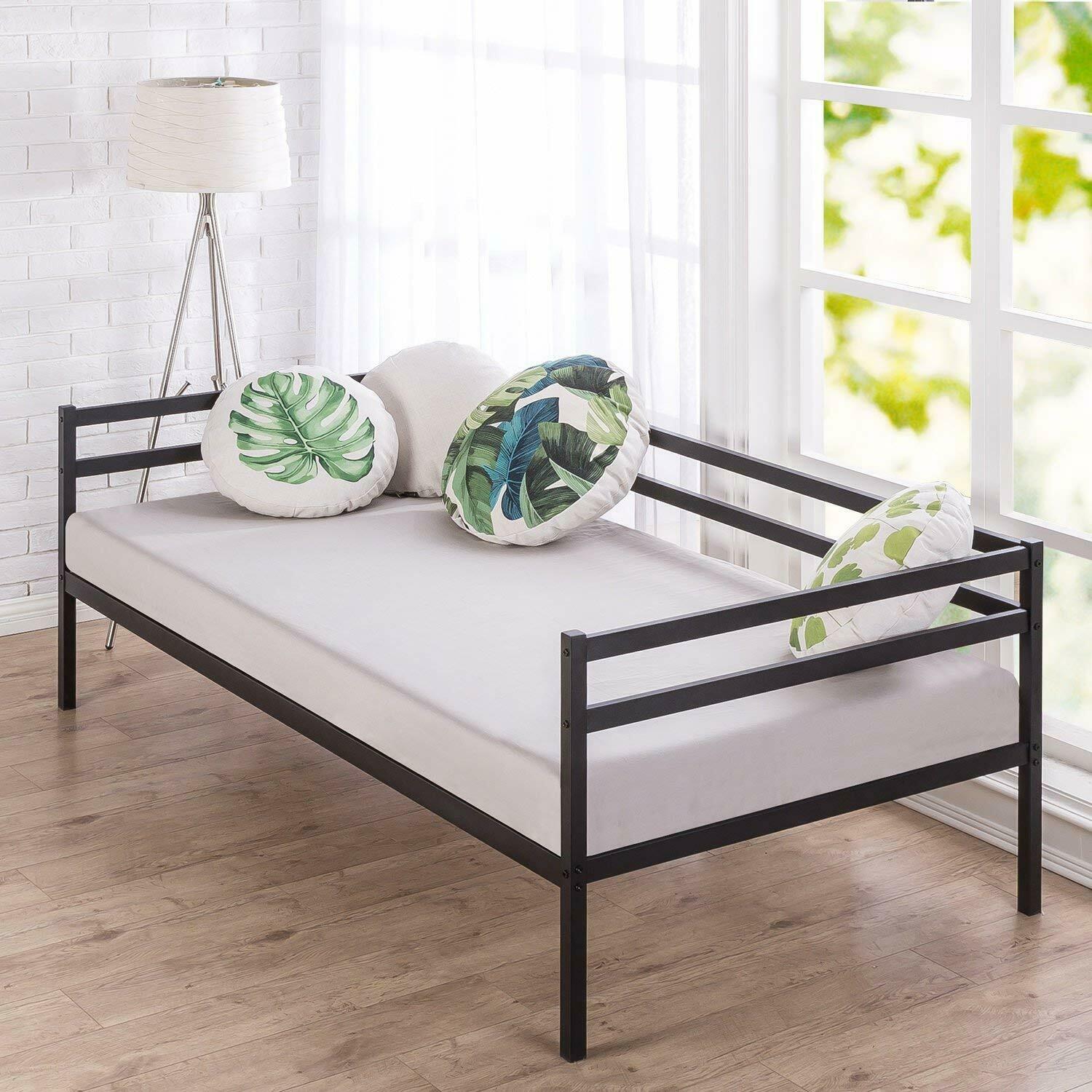 Zinus Bed Frame Queen Double Single King Heavy Duty Metal Base Wood Metal Slats - Picture 54 of 172