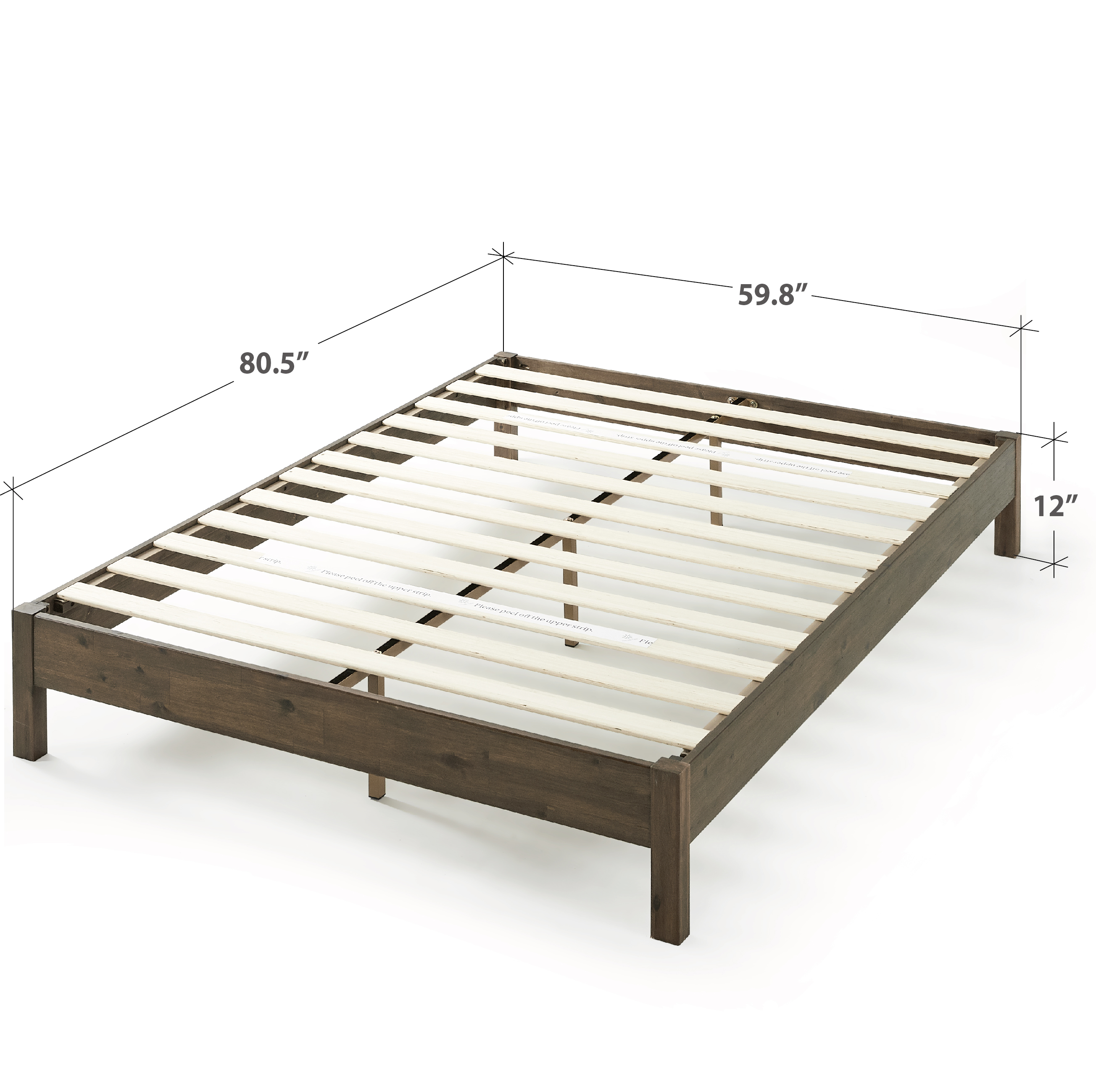 Walnut Timber Wood Bed Frame QUEEN DOUBLE KING SINGLE Full Size