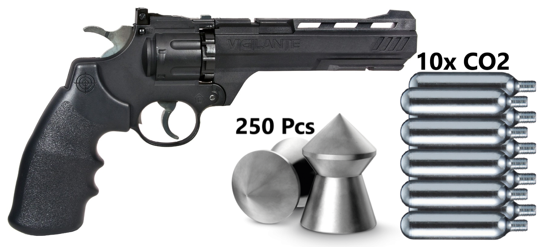 Crosman Vigilante Co2 177 Cal Pellet Air Gun Pistol Revolver 465 Fps Ebay