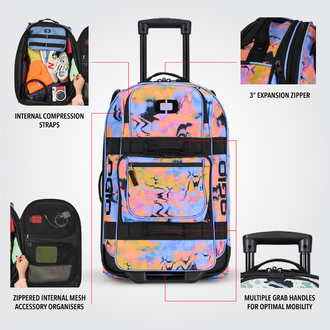 OGIO Carry-On Adjustable Travel Bag with Retractable Handle and Pockets - Picture 12 of 113
