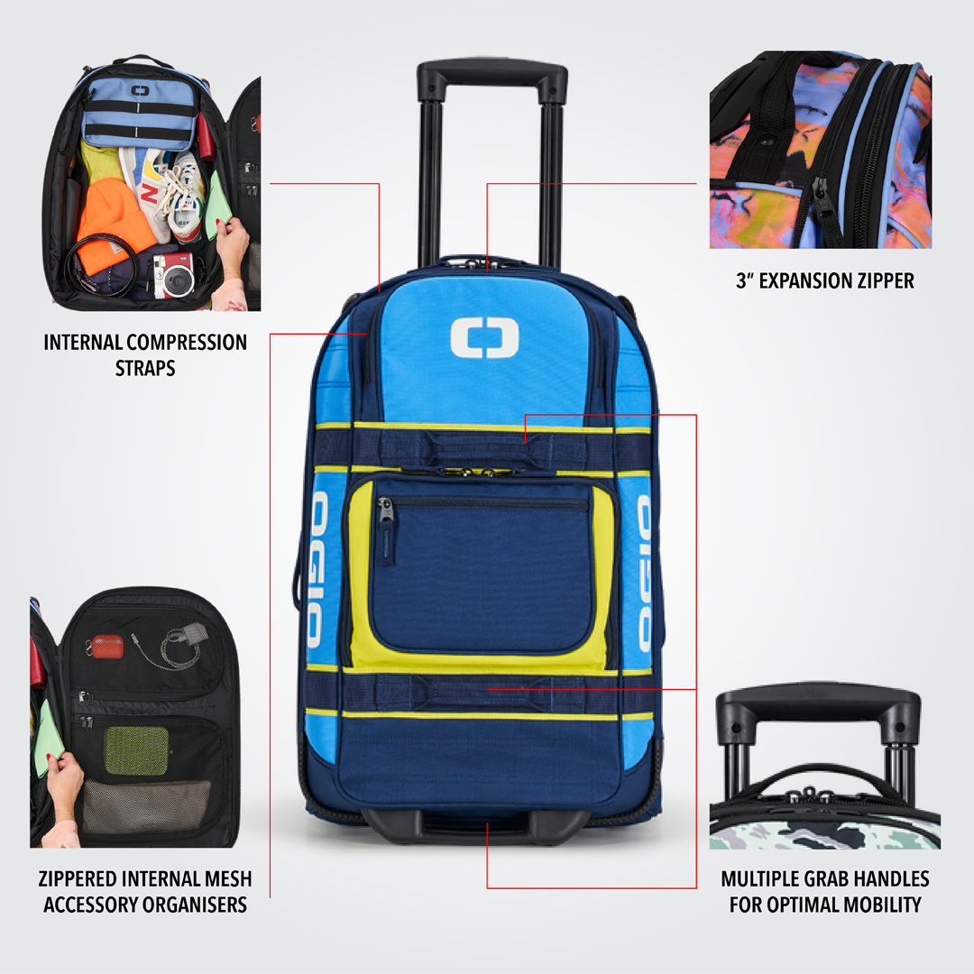 OGIO Carry-On Adjustable Travel Bag with Retractable Handle and Pockets - Picture 75 of 113