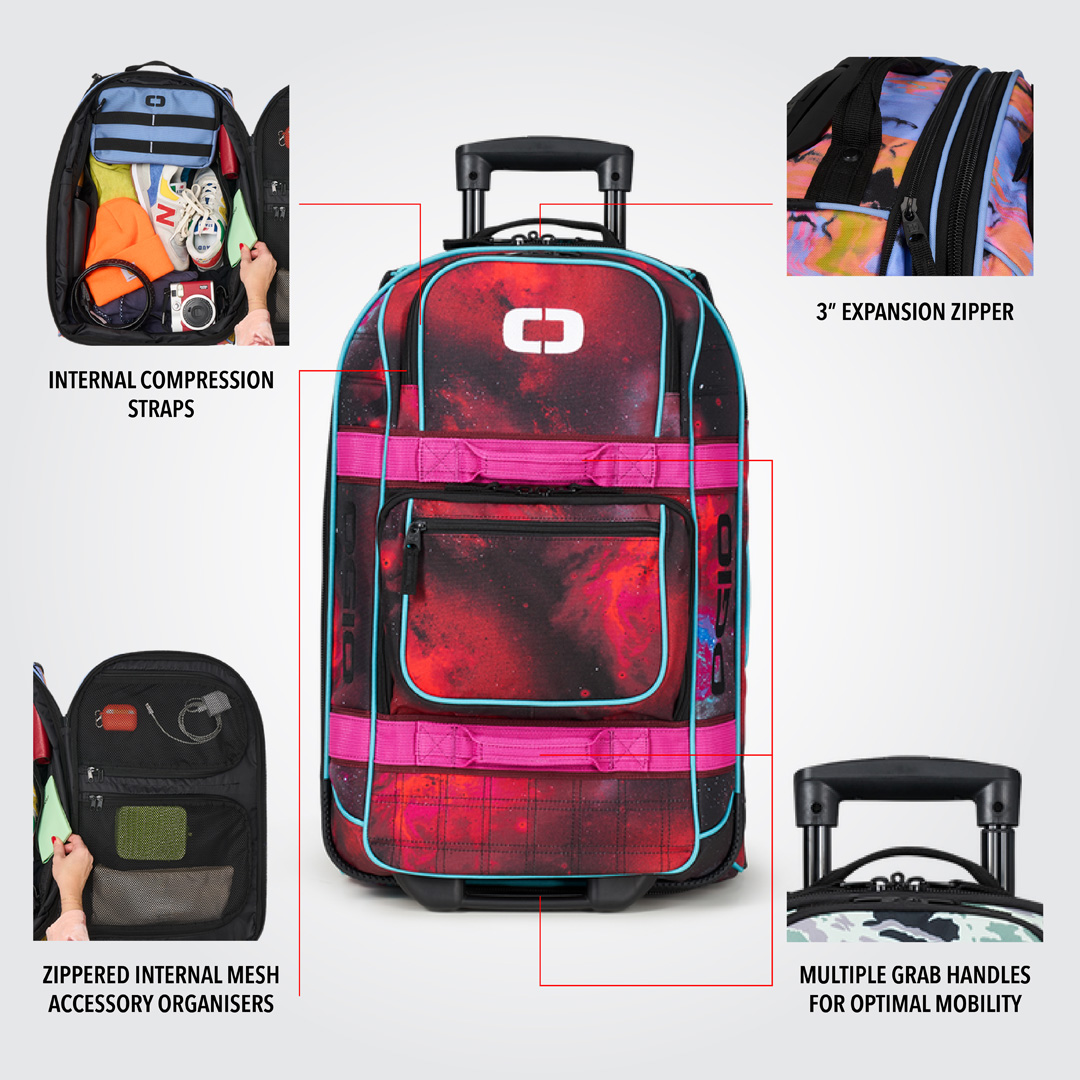 OGIO Carry-On Adjustable Travel Bag with Retractable Handle and Pockets - Picture 85 of 113