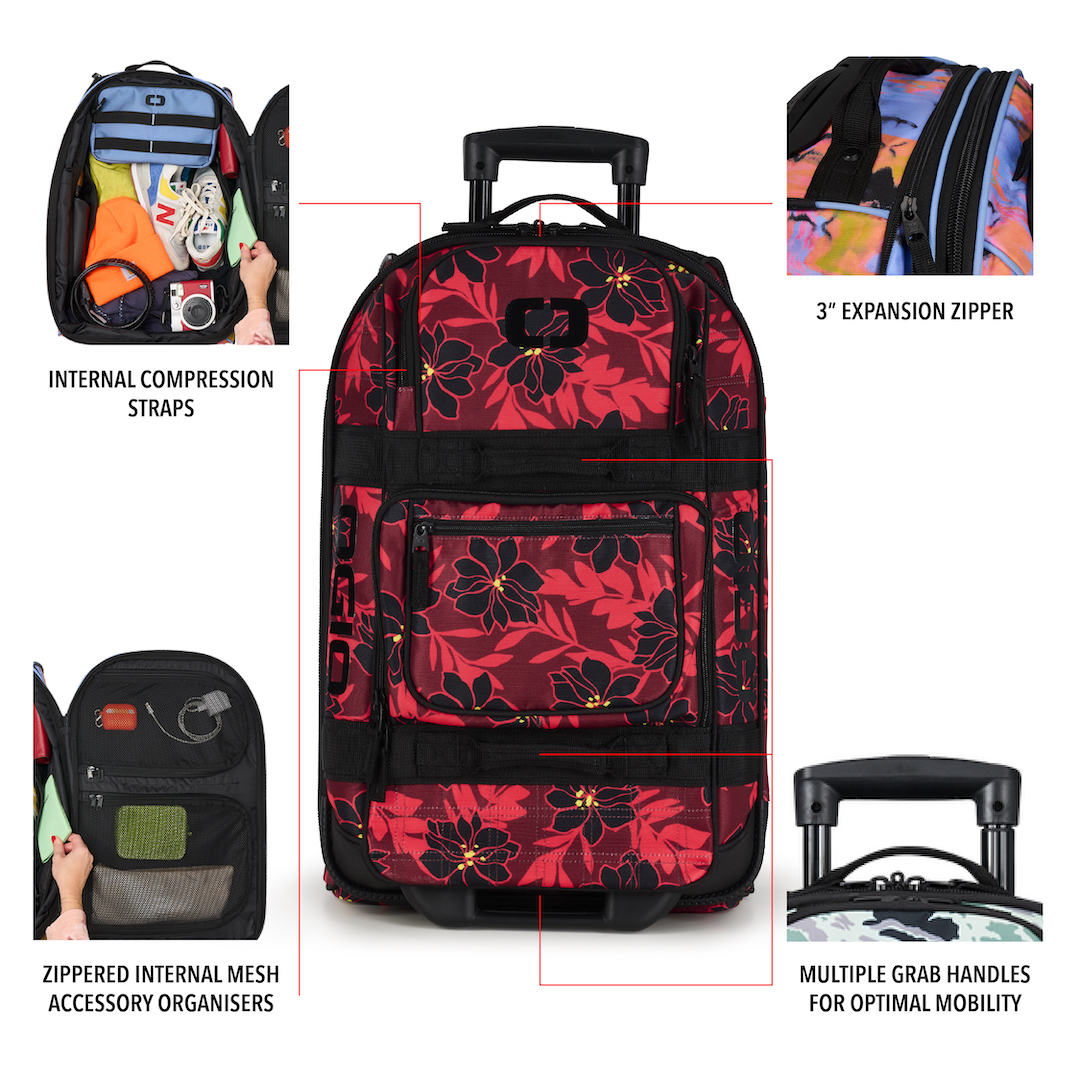 OGIO Carry-On Adjustable Travel Bag with Retractable Handle and Pockets - Picture 95 of 113