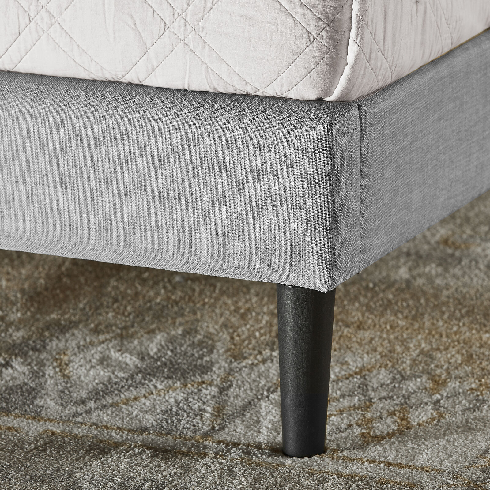 Queen Bed Frame King Double Single Size Fabric Platform Base - Zinus Nelly - Picture 16 of 57