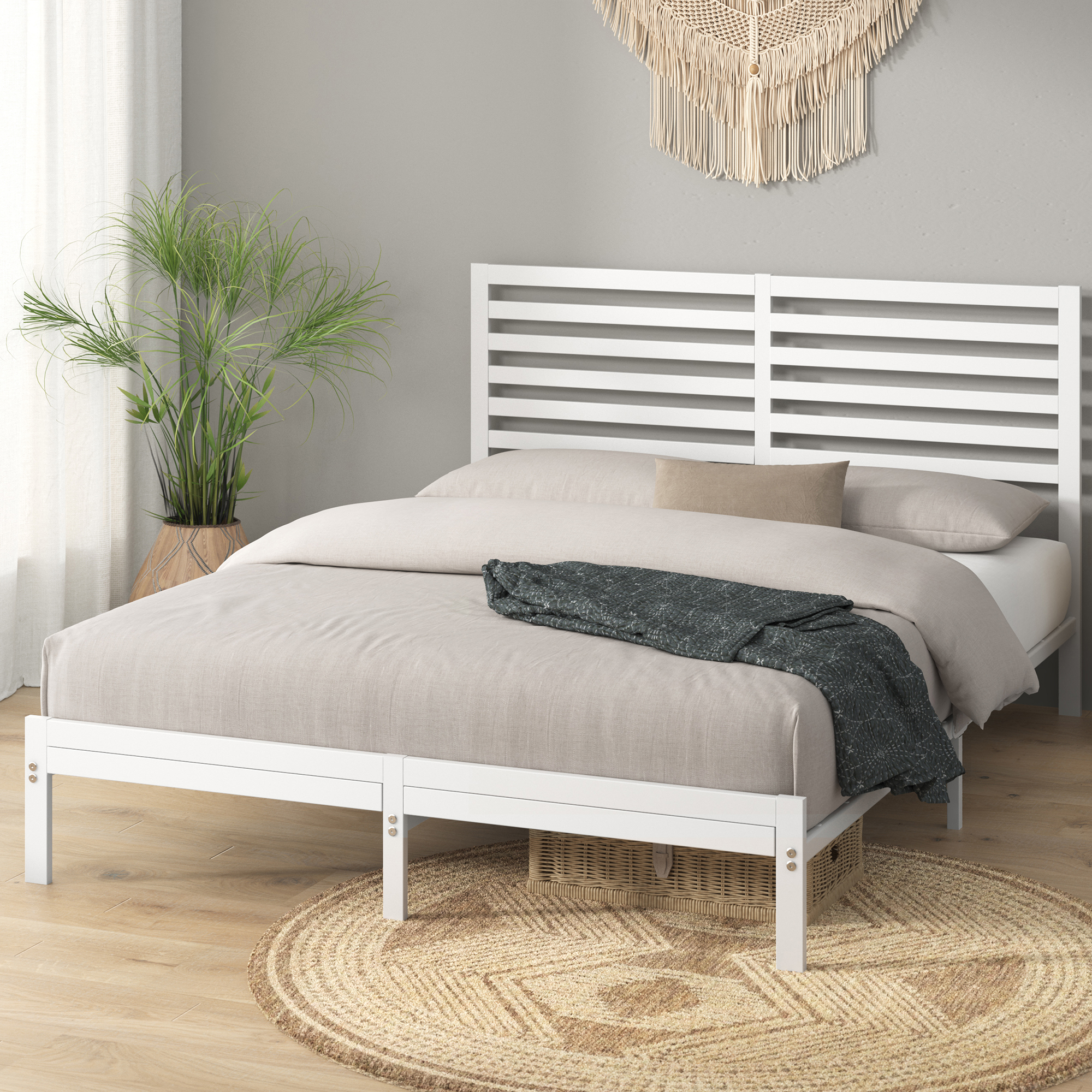 Zinus Bed Frame Queen Double Single King Size Bamboo Metal Base Wood KAI - Picture 11 of 17