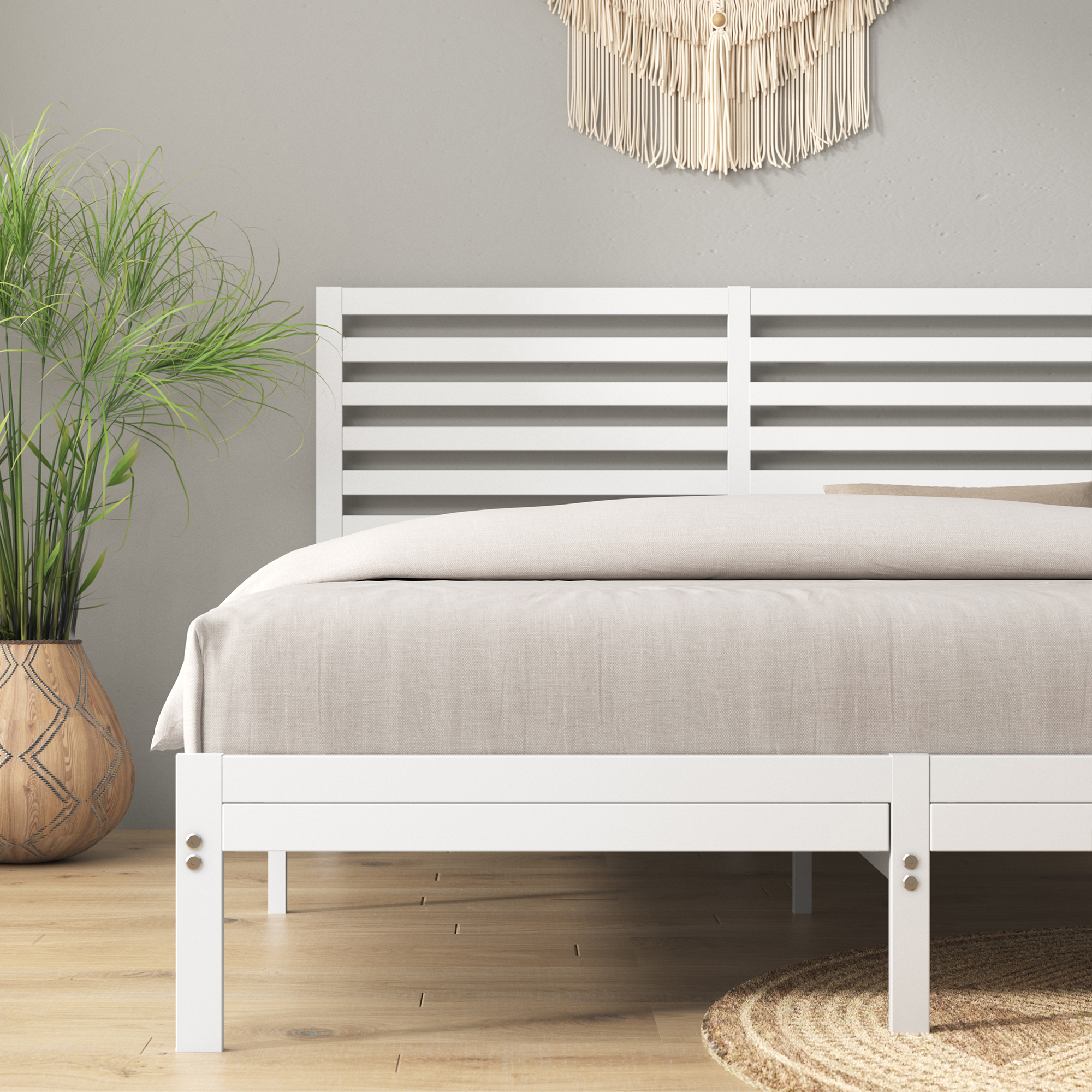 Zinus Bed Frame Queen Double Single King Size Bamboo Metal Base Wood KAI - Picture 12 of 17