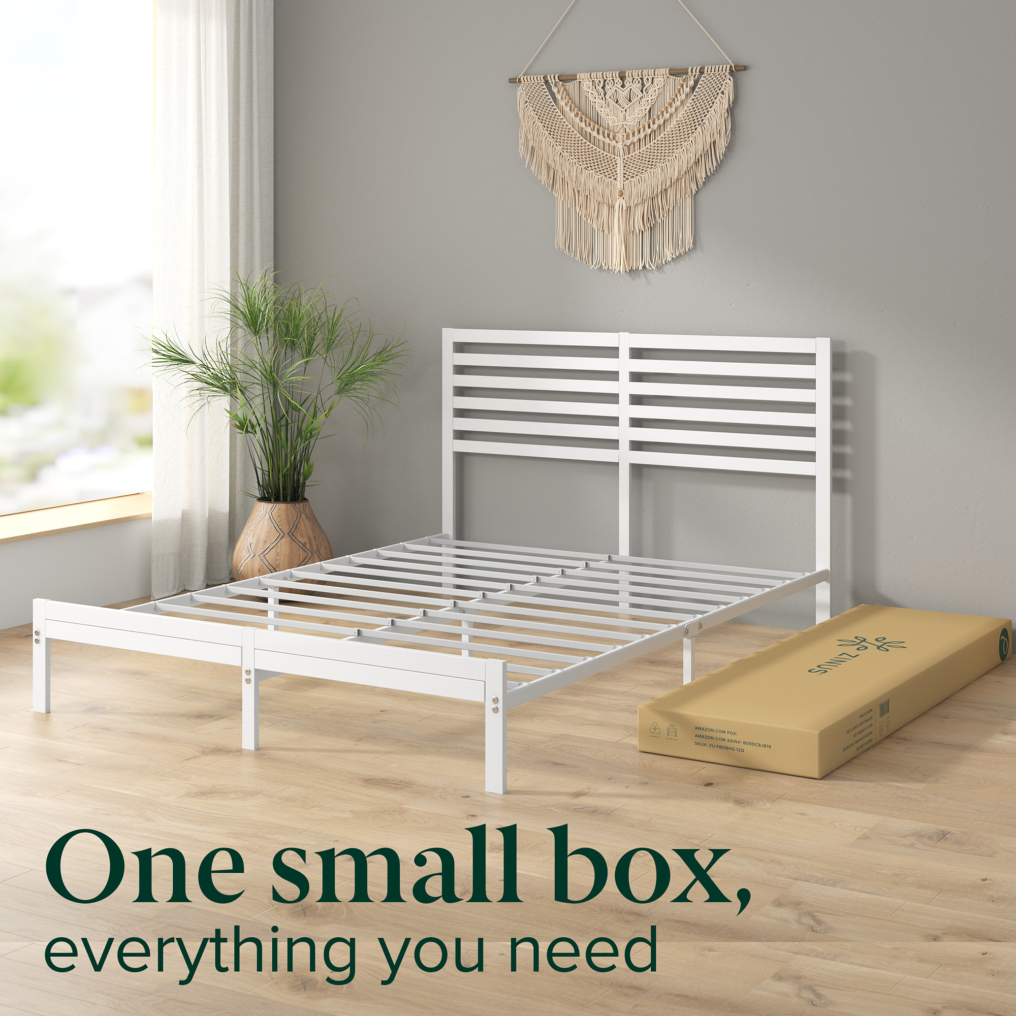 Zinus Bed Frame Queen Double Single King Size Bamboo Metal Base Wood KAI - Picture 15 of 17