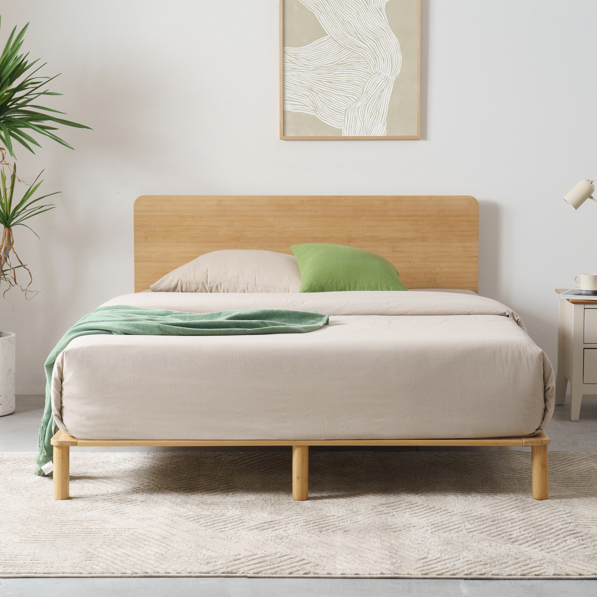 Zinus Bed Frame Queen Double Single King Size Nordic Arden Platform Wood - Picture 3 of 42