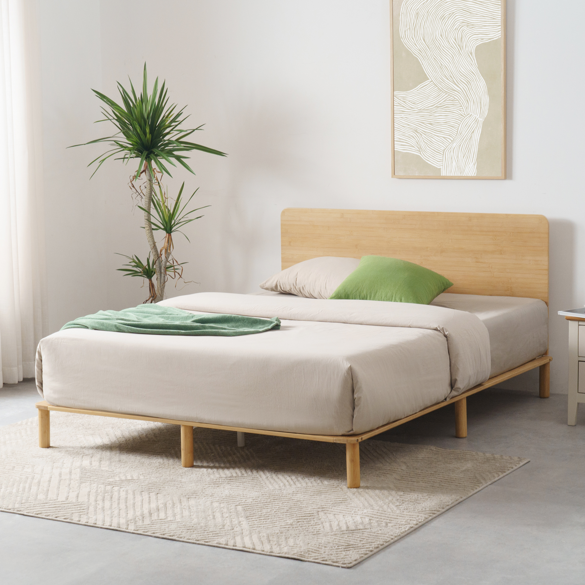Zinus Bed Frame Queen Double Single King Size Nordic Arden Platform Wood - Picture 4 of 42