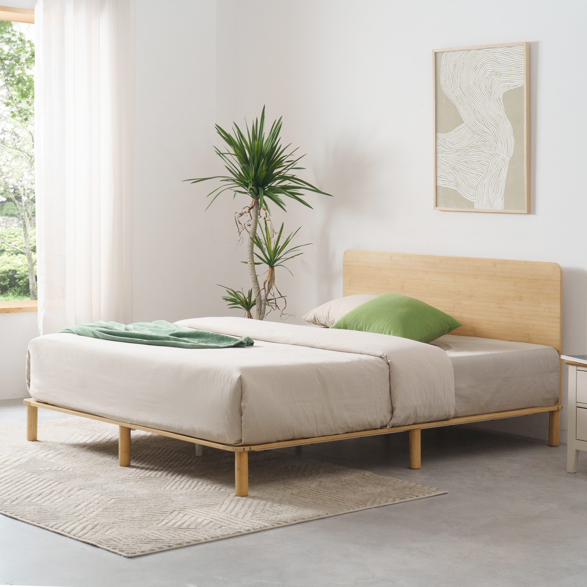 Zinus Bed Frame Queen Double Single King Size Nordic Arden Platform Wood - Picture 5 of 42