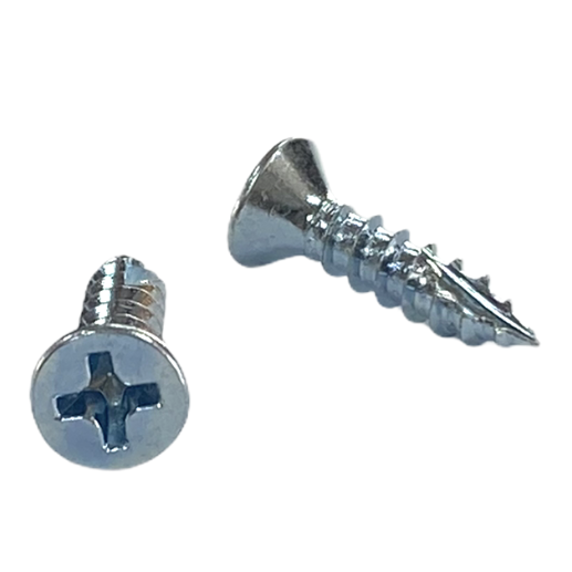 Cabentry Brand | Wood Screws | Flat Head | Phillips Drive | #6 |  9/16 Inch | Fine Thread | Type 17 Point | Zinc Finish | 100 Pack