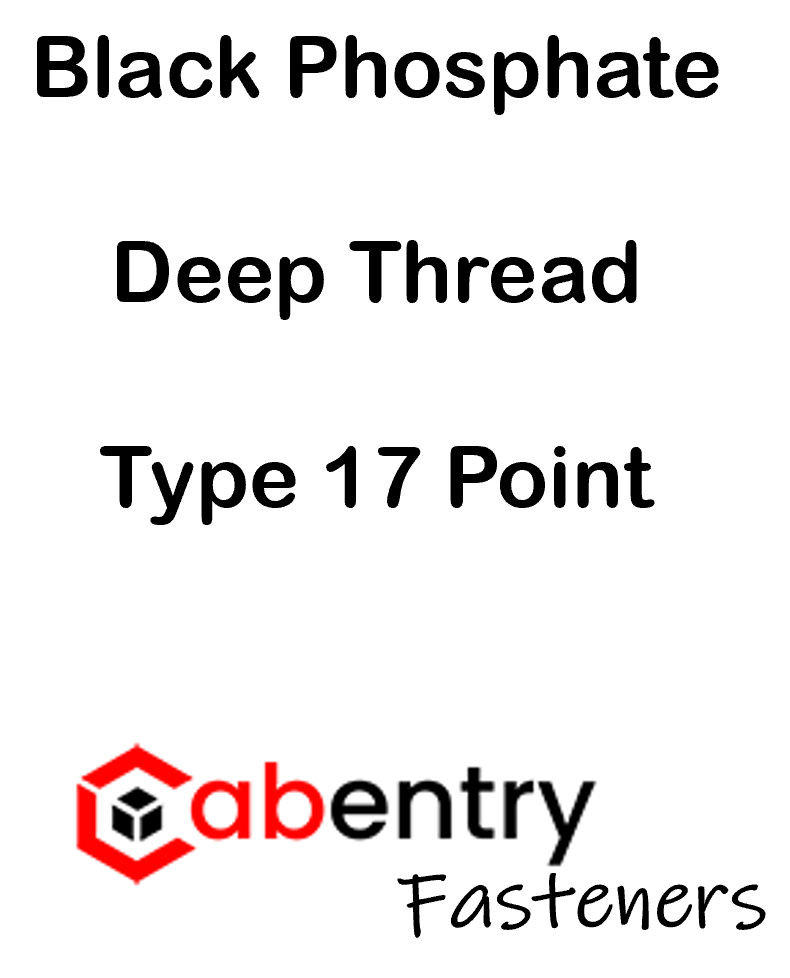 Cabentry Brand | Wood Screws | Flat Head | Phillips Square Drive | #8 | 1 5/8 Inch | Deep Thread | Type 17 Point | Black Phosphate Finish | 100 Pack