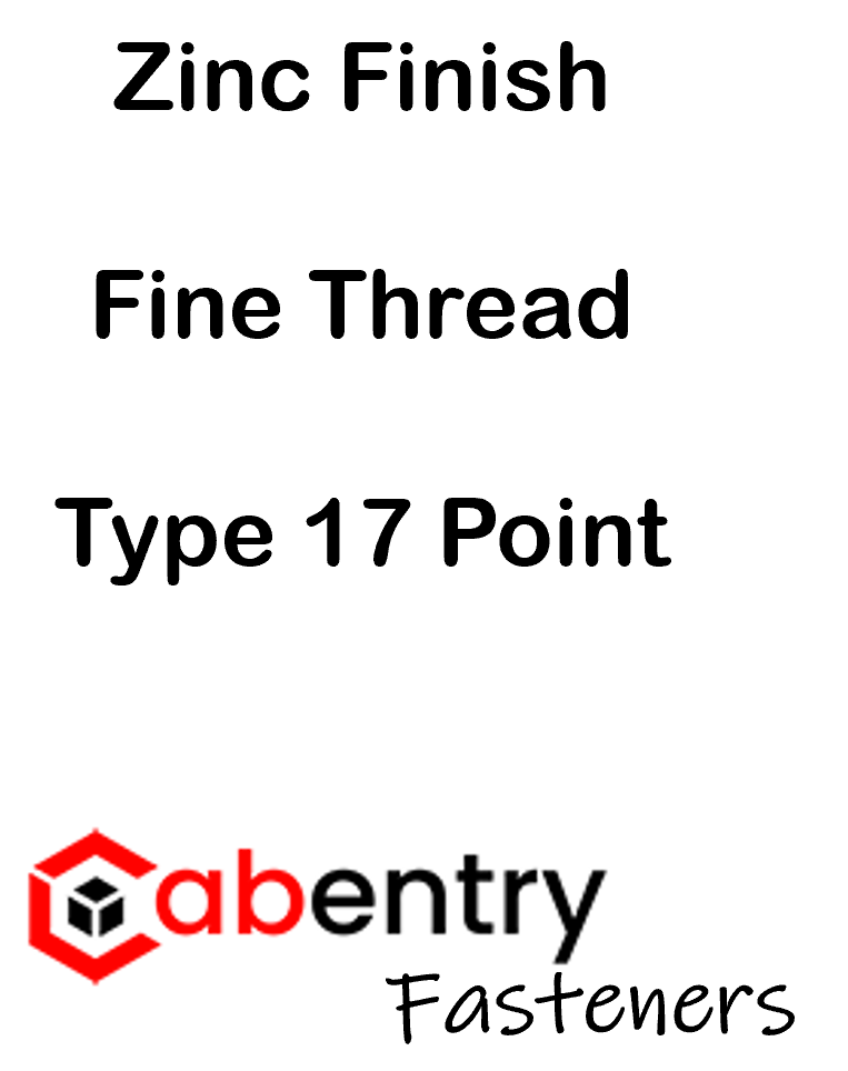 Cabentry Brand | Wood Screws | Flat Head | Phillips Drive | #6 |  9/16 Inch | Fine Thread | Type 17 Point | Zinc Finish | 100 Pack