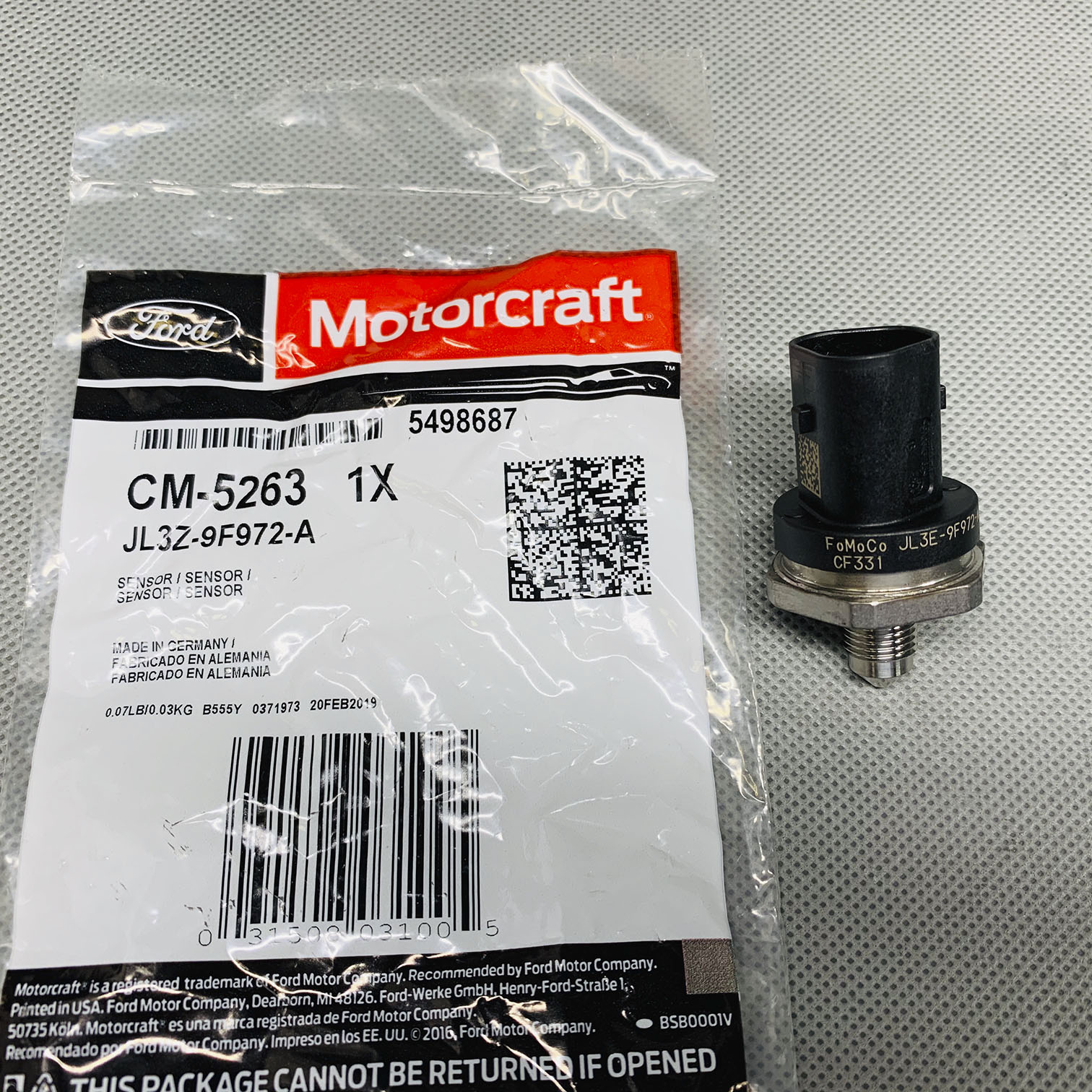 Motorcraft Fuel Injection Pressure Sensor For Ford F150 Transit 150