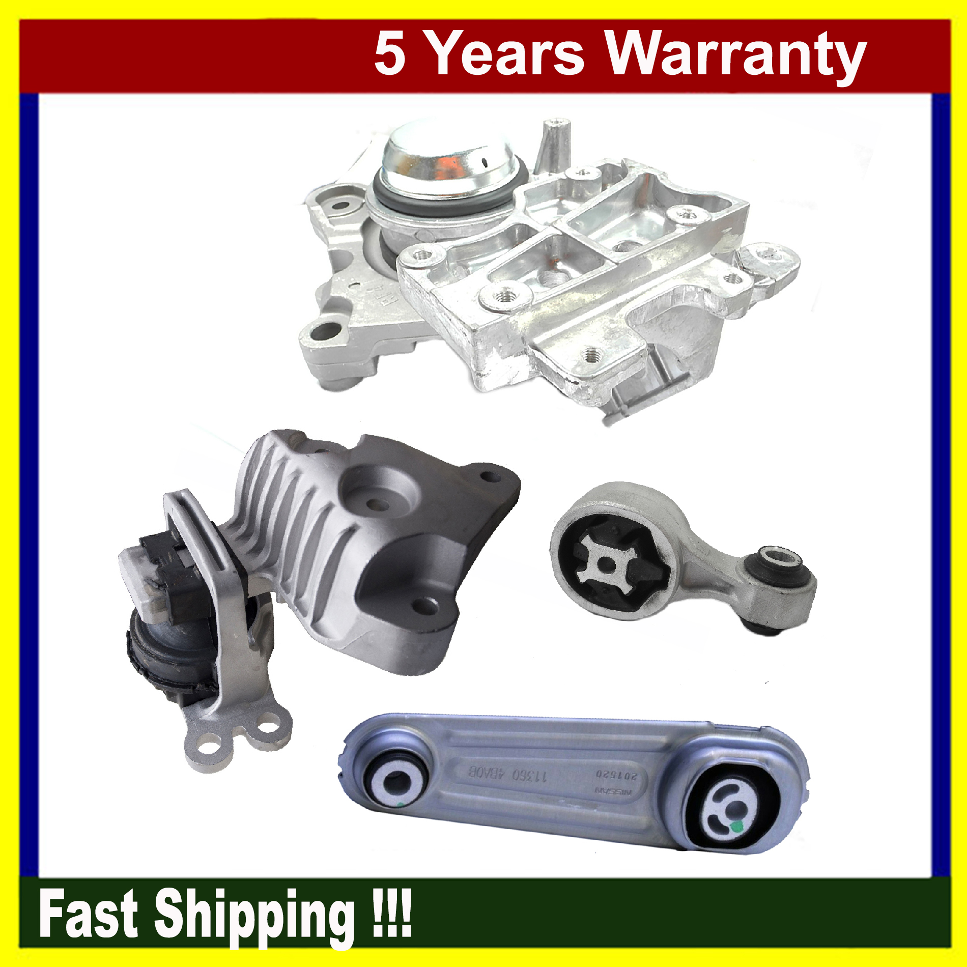 Engine Motor & Transmission Mount For Nissan Rogue 20142019 2.5L 4WD Set 4Pcs eBay
