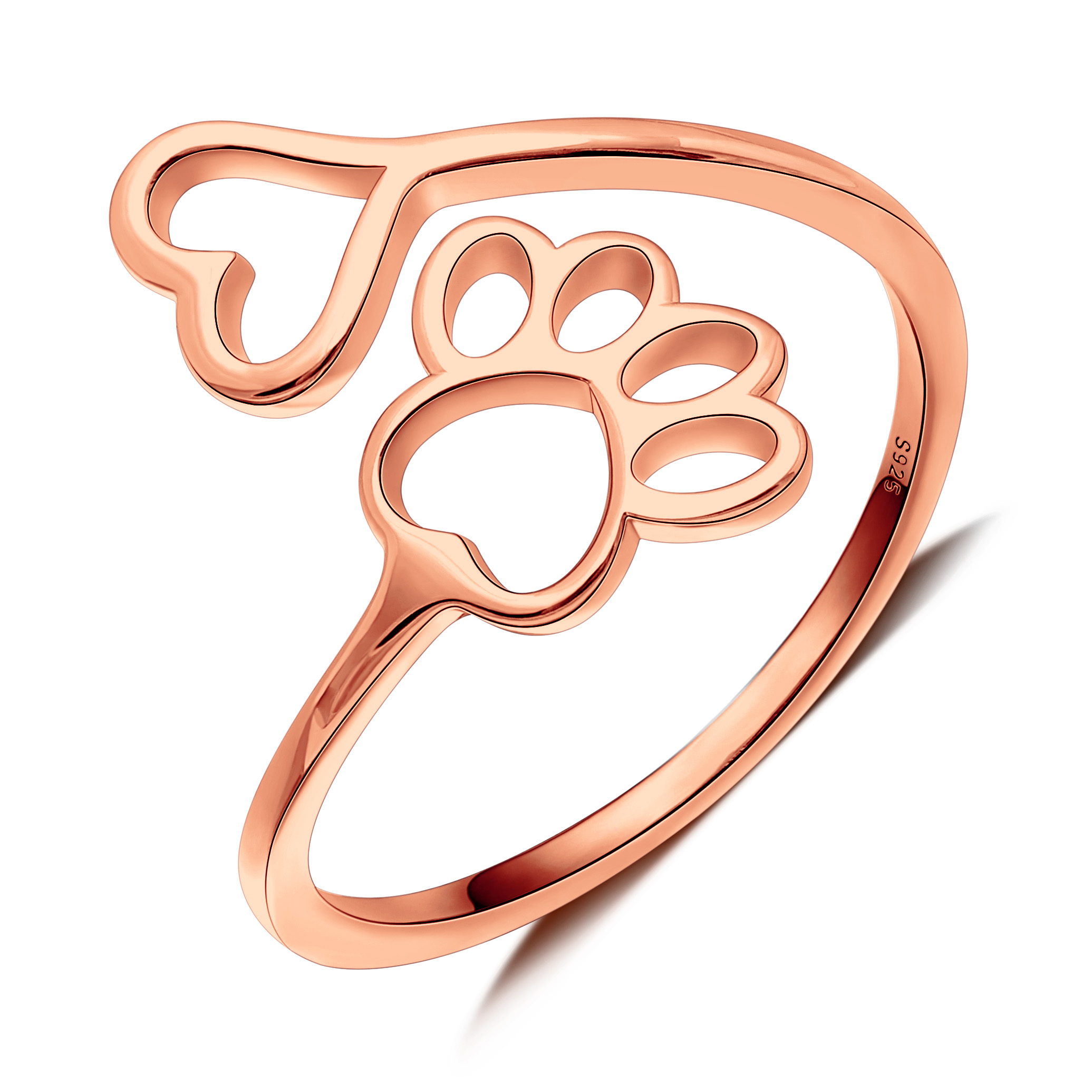 Купить Dog Paw Print Heart Adjustable 